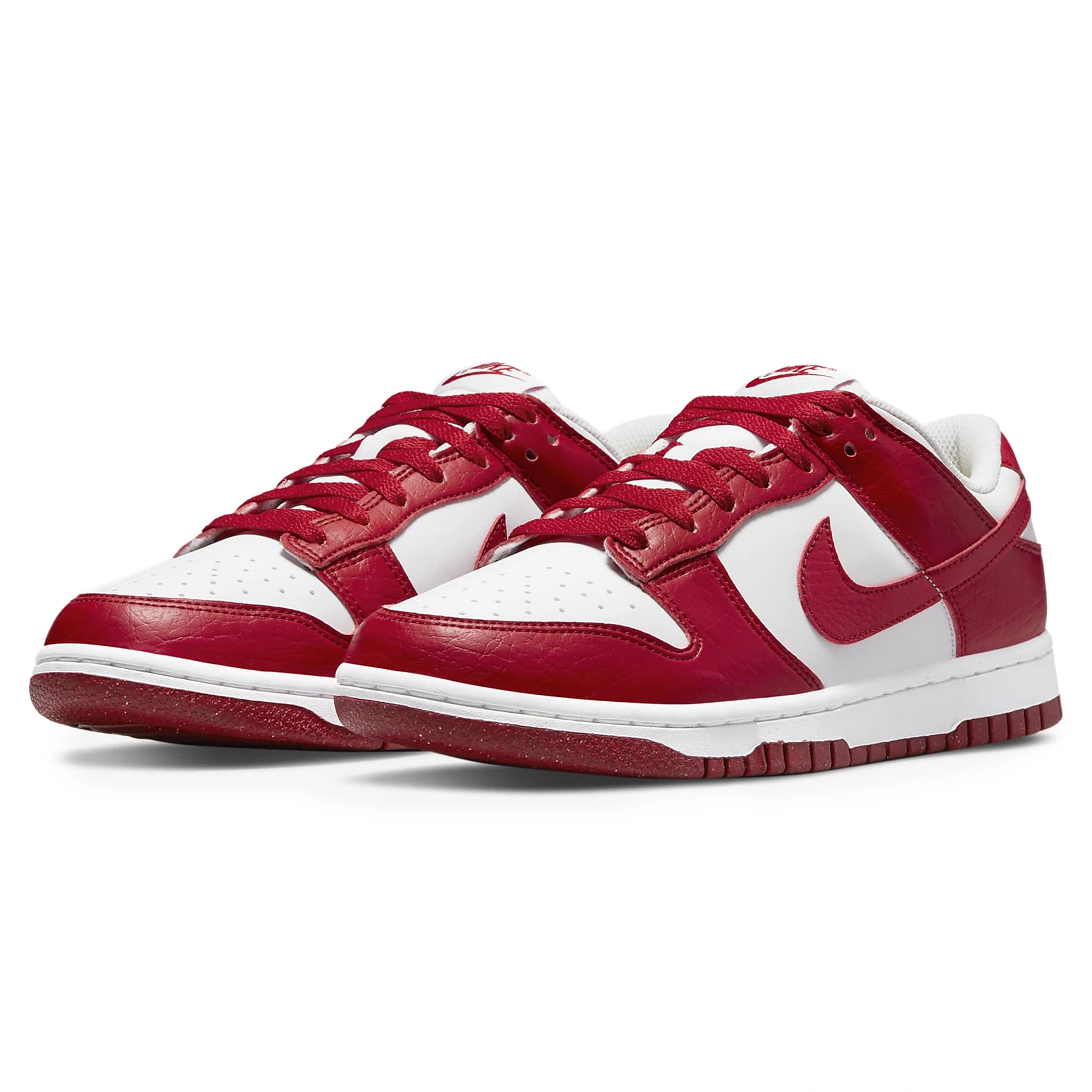 Nike Dunk Low Next Nature Women's Sneakers - White & Gym Red - Eco-Friendly Materials | Perfect for Casual Wear, Gym, and Street Style