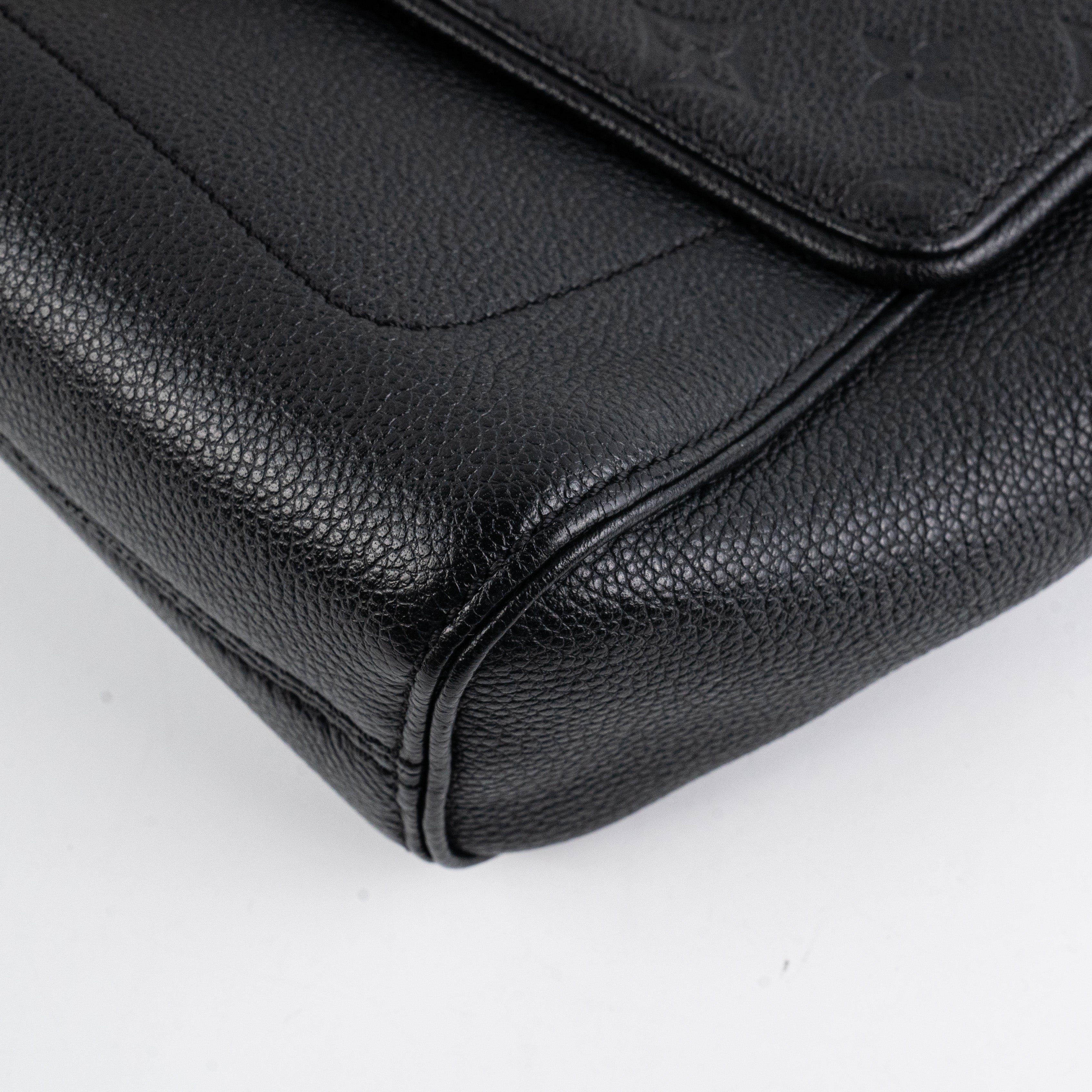 Authentic Louis Vuitton Saint Germain MM Empreinte Leather Handbag in Black - 18/7 Stainless Steel Hardware - Perfect for Work, Travel & Luxury Everyday Use