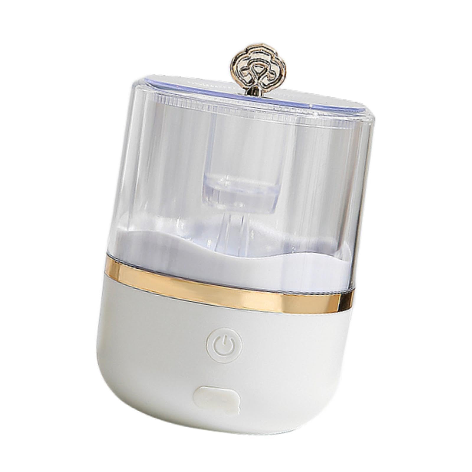 Electric Facial Foam Maker Machine - Rechargeable & Adjustable Foam Cleanser Cup for Face Wash | Travel-Friendly Skincare Tool for Daily Use at Home & On The Go (White)