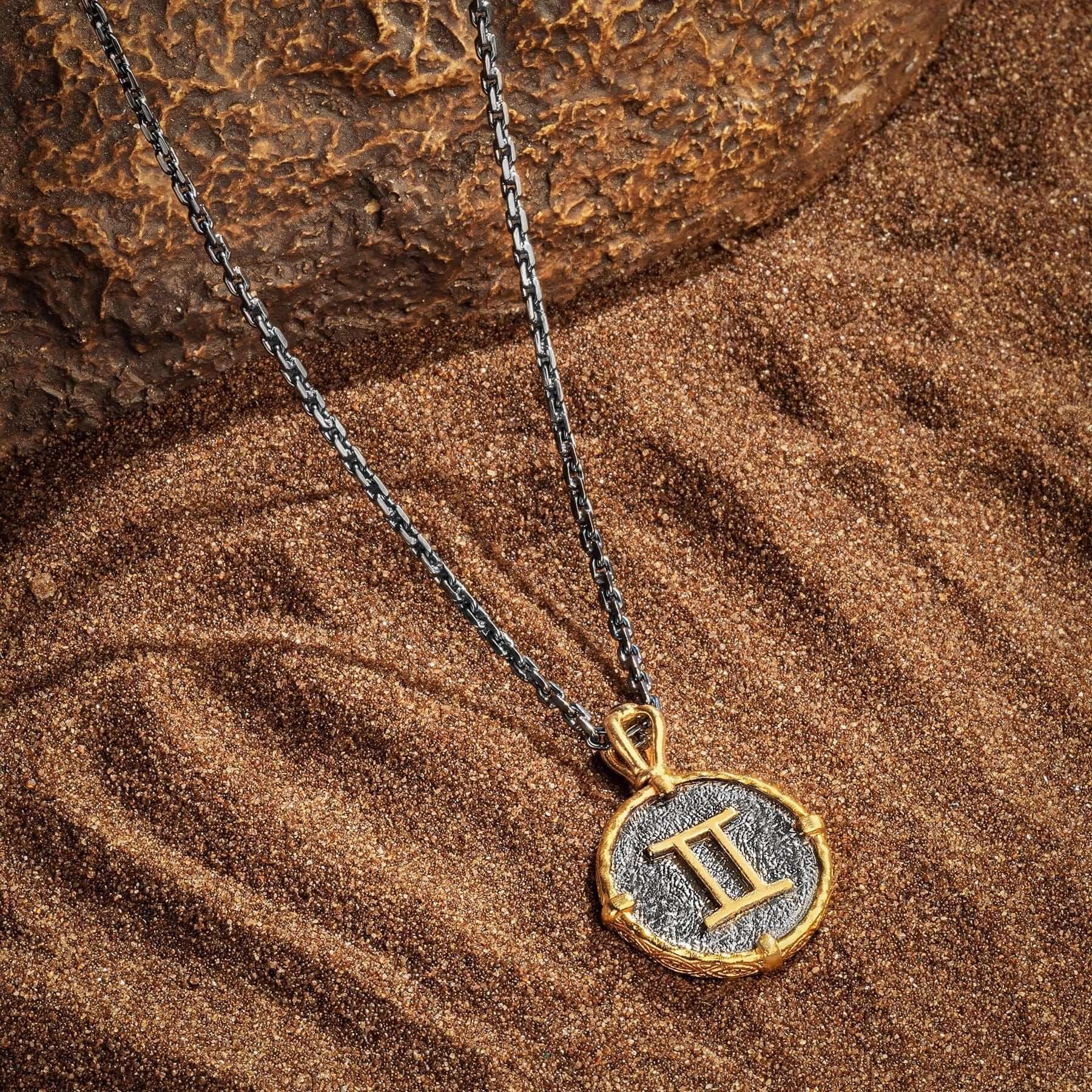 18K Gold Retro Zodiac Astrology Pendant Necklace - Personalized Horoscope Jewelry Gift for Women | Perfect for Birthday, Anniversary & Spiritual Occasions