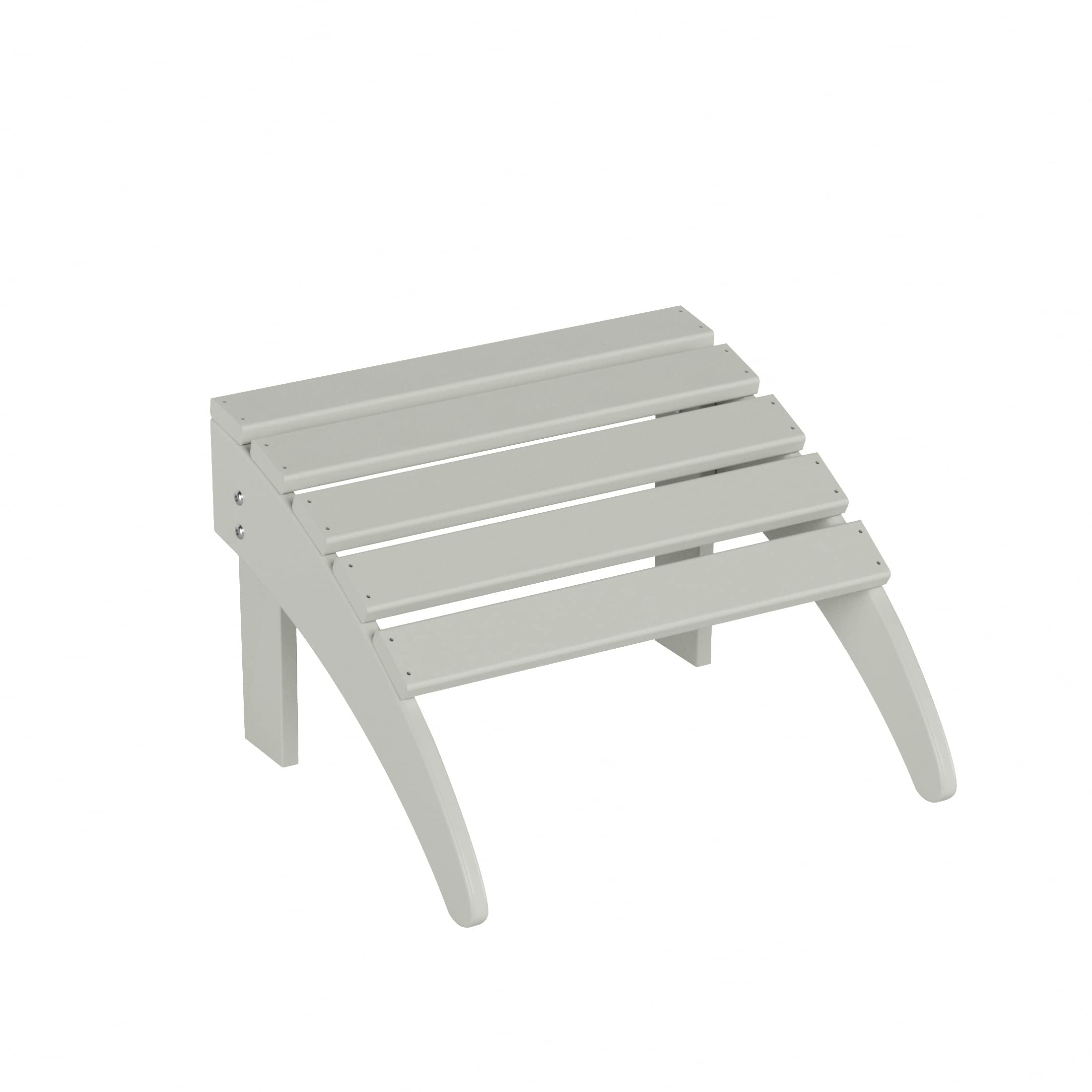 HDPE Adirondack Chair Set with Ottoman & Table - Outdoor Patio, Garden, Backyard Furniture
