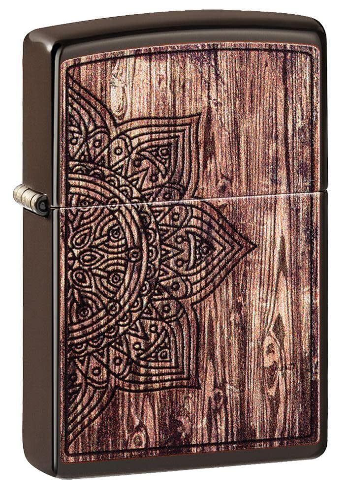 Custom Engraved Mandala Wood ZIPPO Lighter - Personalized Gift with Free Engraving (49184) - Perfect for Birthdays, Anniversaries & Collectors