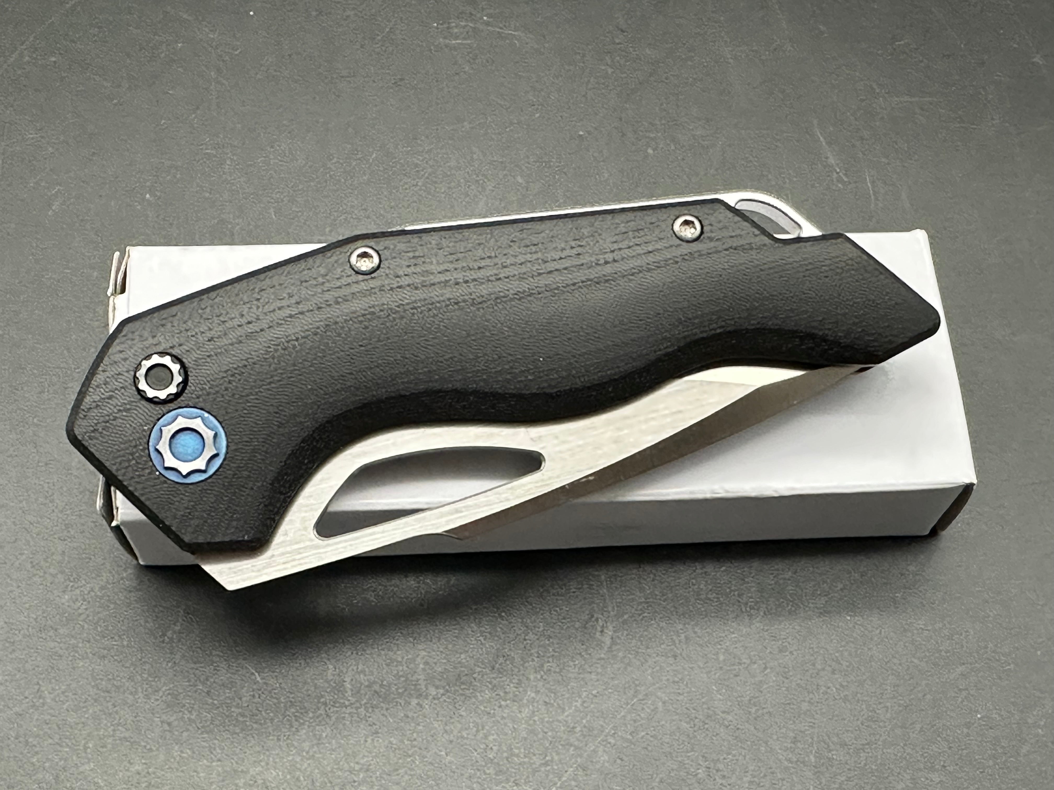BEGG KNIVES Galaxy Black G10 Handle Folding Pocket Knife - Satin VG-10 Steel Blade - EDC, Camping, Hiking & Outdoor Survival Gear