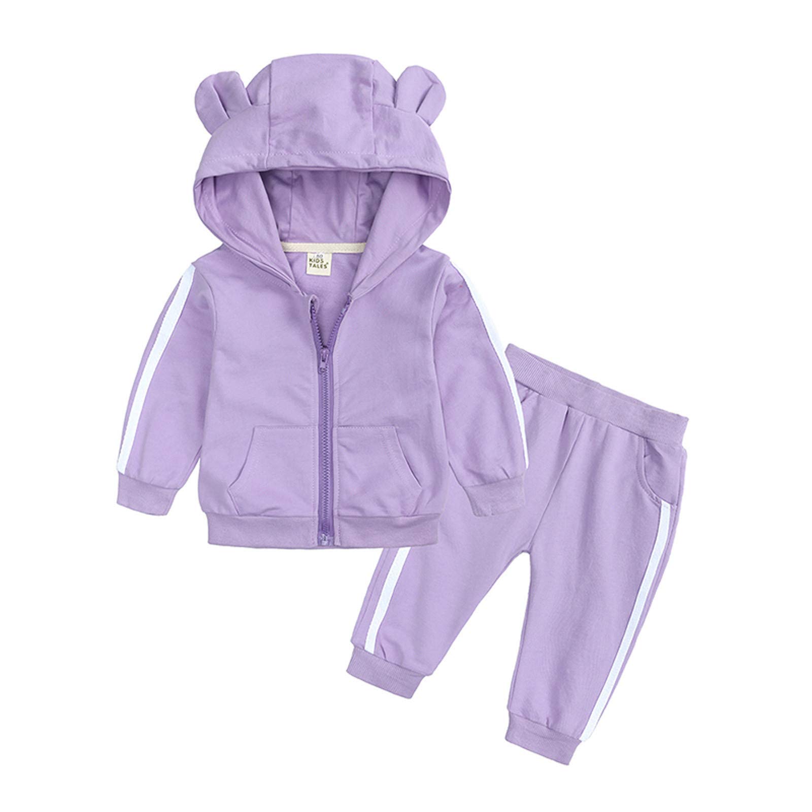 **Baby Boy Outfits - Newborn Long Sleeve Pullover Sweatshirt & Jogger Pants 2-Piece Set | Soft Cotton Comfort for Playtime & Family Photos**