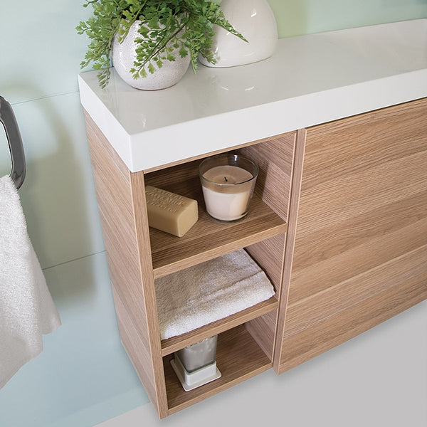ADP Petite Shelf Vanity - Compact Makeup Organizer with Mirror for Small Spaces | Perfect for Bathroom, Bedroom & Dorm Room Decor