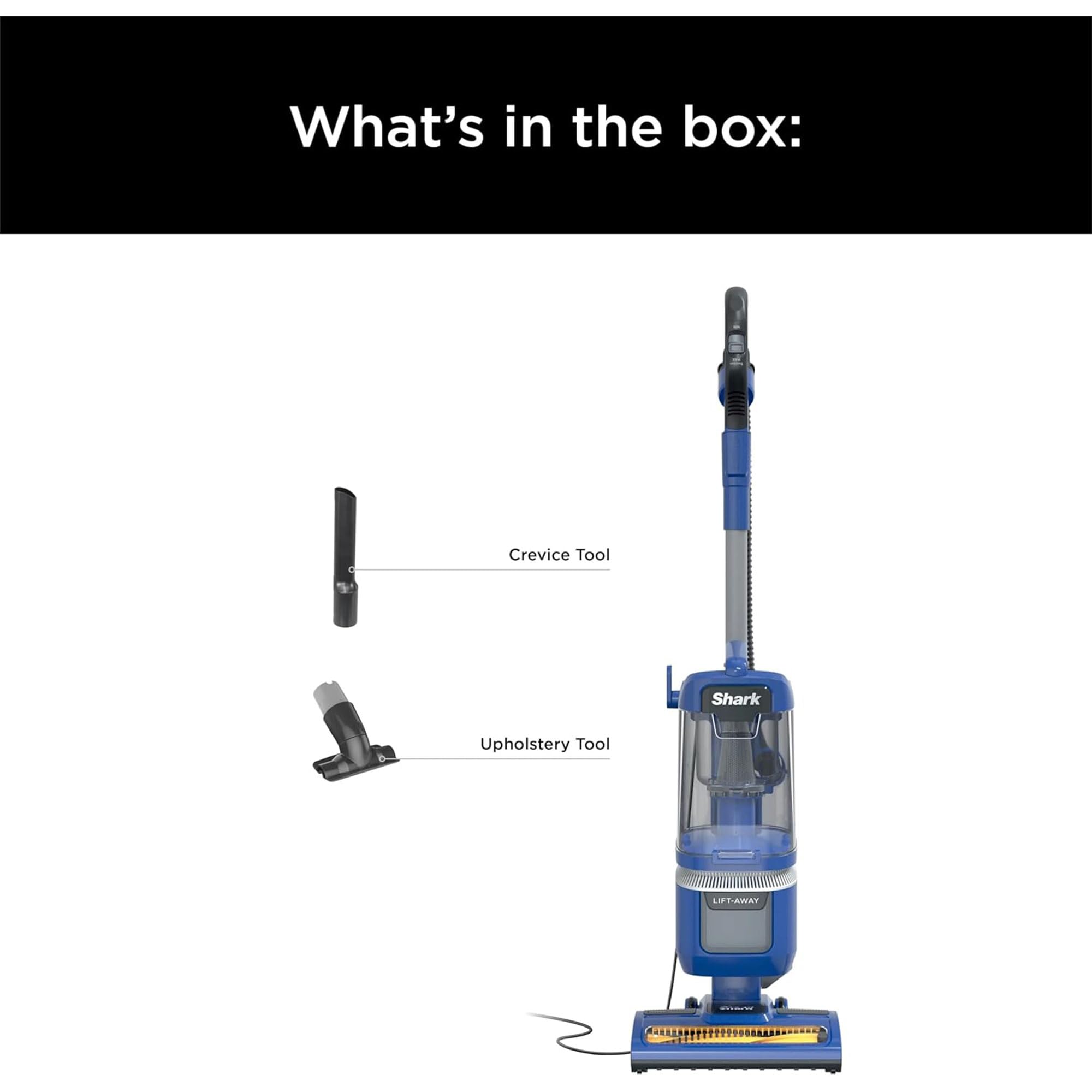 Shark Navigator ADV Upright Vacuum Cleaner with Self-Cleaning Brushroll - Powerful Pet Hair Pickup, HEPA Filter & Lift-Away Design - Cobalt Blue (Renewed) - Ideal for Home Cleaning, Pet Owners & Allergy Sufferers