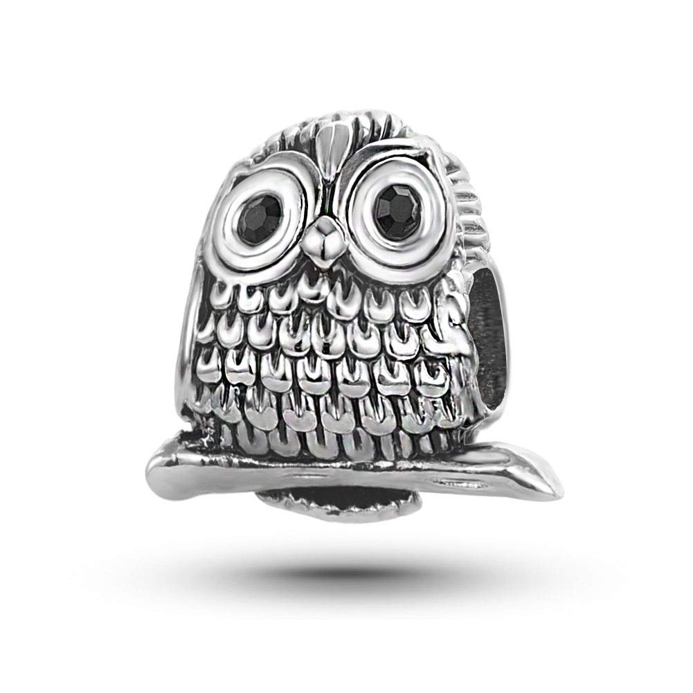 Owl Charm Beads for Bracelets - Crystal Animal Charms for Graduation, Love, Family & Birthday Gifts | Perfect for DIY Jewelry, Friendship Bracelets & Personalized Accessories