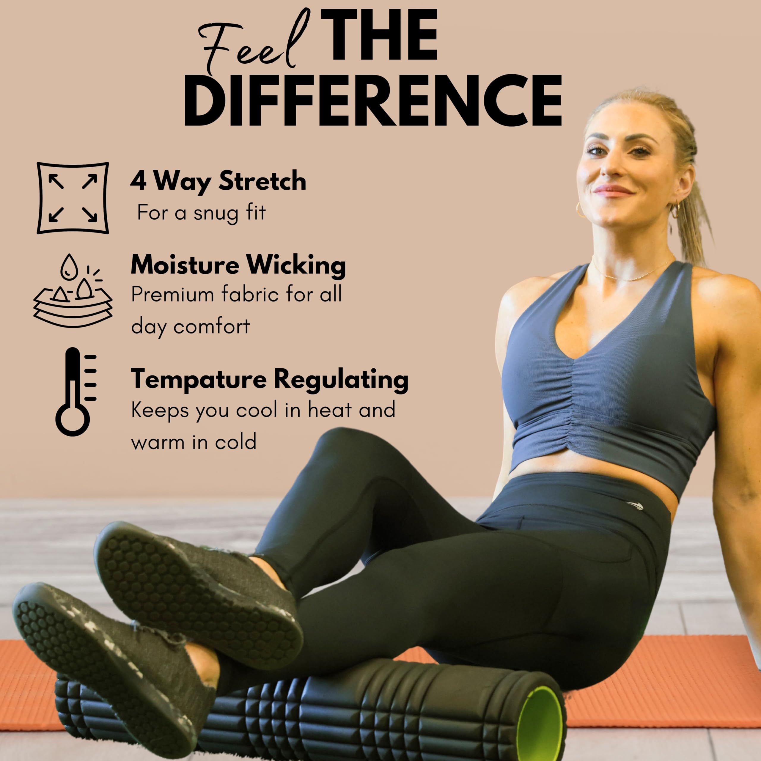 High Waist Compression Leggings for Women - Tummy Control Workout Pants for Gym, Running & Yoga | Comfortable & Breathable Activewear for Fitness & Daily Wear