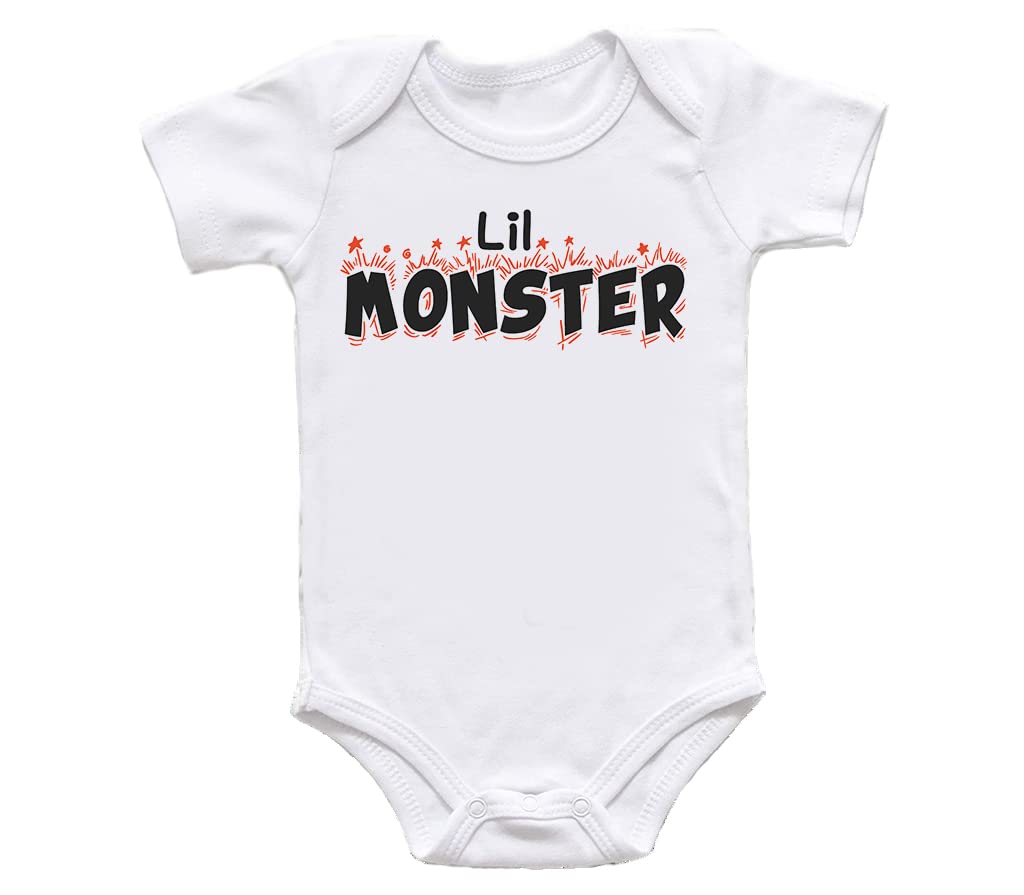 TISSHO Lil Monster Baby Onesie - Cute & Comfortable Infant Bodysuit for Boys & Girls | Perfect for Playtime, Photo Shoots & Everyday Wear