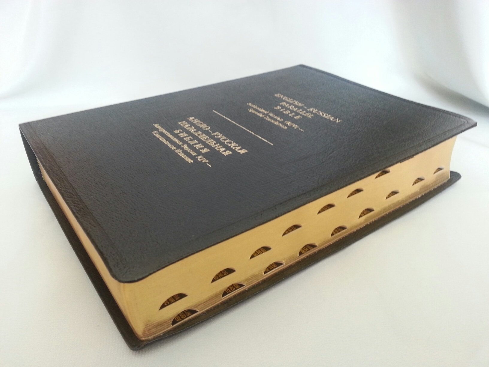 English-Russian Parallel Bible Genuine Leather - Side-by-Side Bilingual Scripture for Study, Worship & Travel