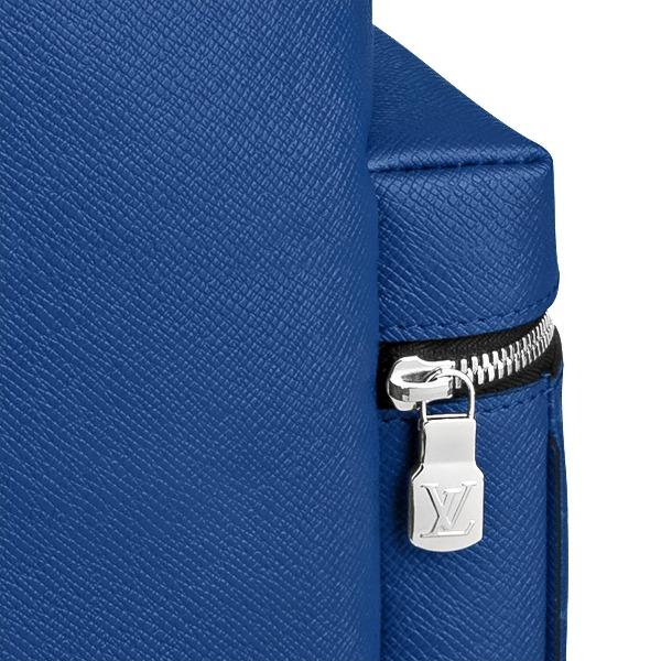 LV Outdoor Messenger Bag K45 Taiga Monogram Cobalt Blue - Stylish Crossbody Bag for Men, Perfect for Travel, Work & Everyday Use