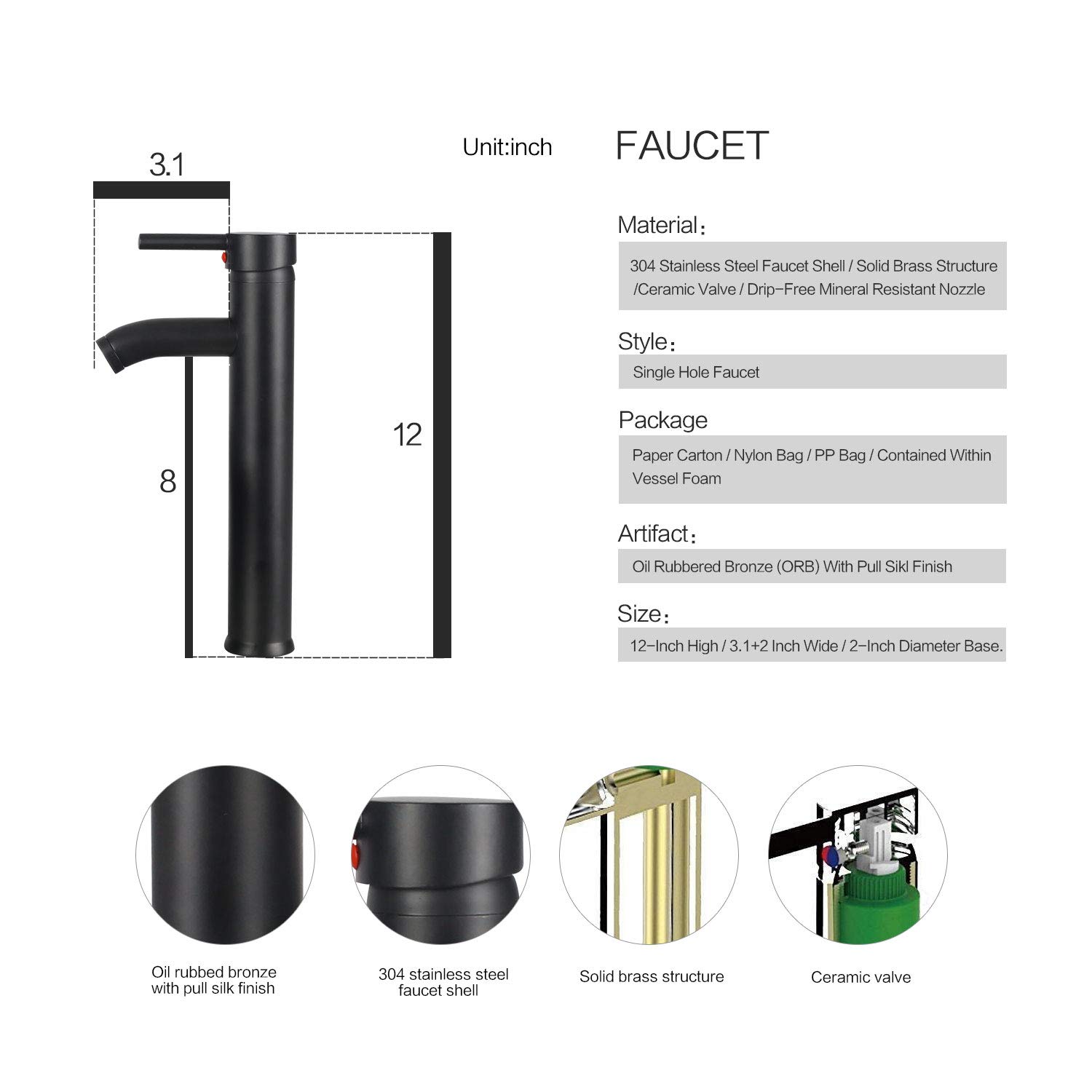 Stylish Tempered Glass Round Vessel Sink with Faucet & Pop-Up Drain - 1.5 GPM Flow Rate - Modern Bathroom Vanity Bowl for Contemporary Home Decor | Perfect for Spa-Like Bathrooms, Powder Rooms & Luxury Master Suites
