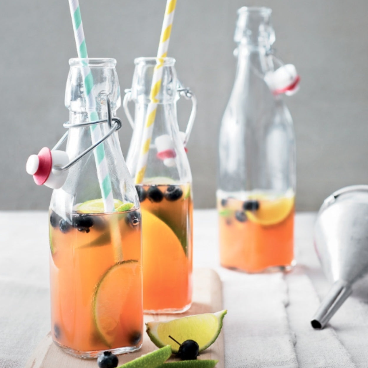 Trudeau 8.5 Oz Swing Top Glass Bottle - Perfect for Homemade Kombucha, Iced Tea, Lemonade & Craft Cocktails | Leak-Proof & Reusable Beverage Container