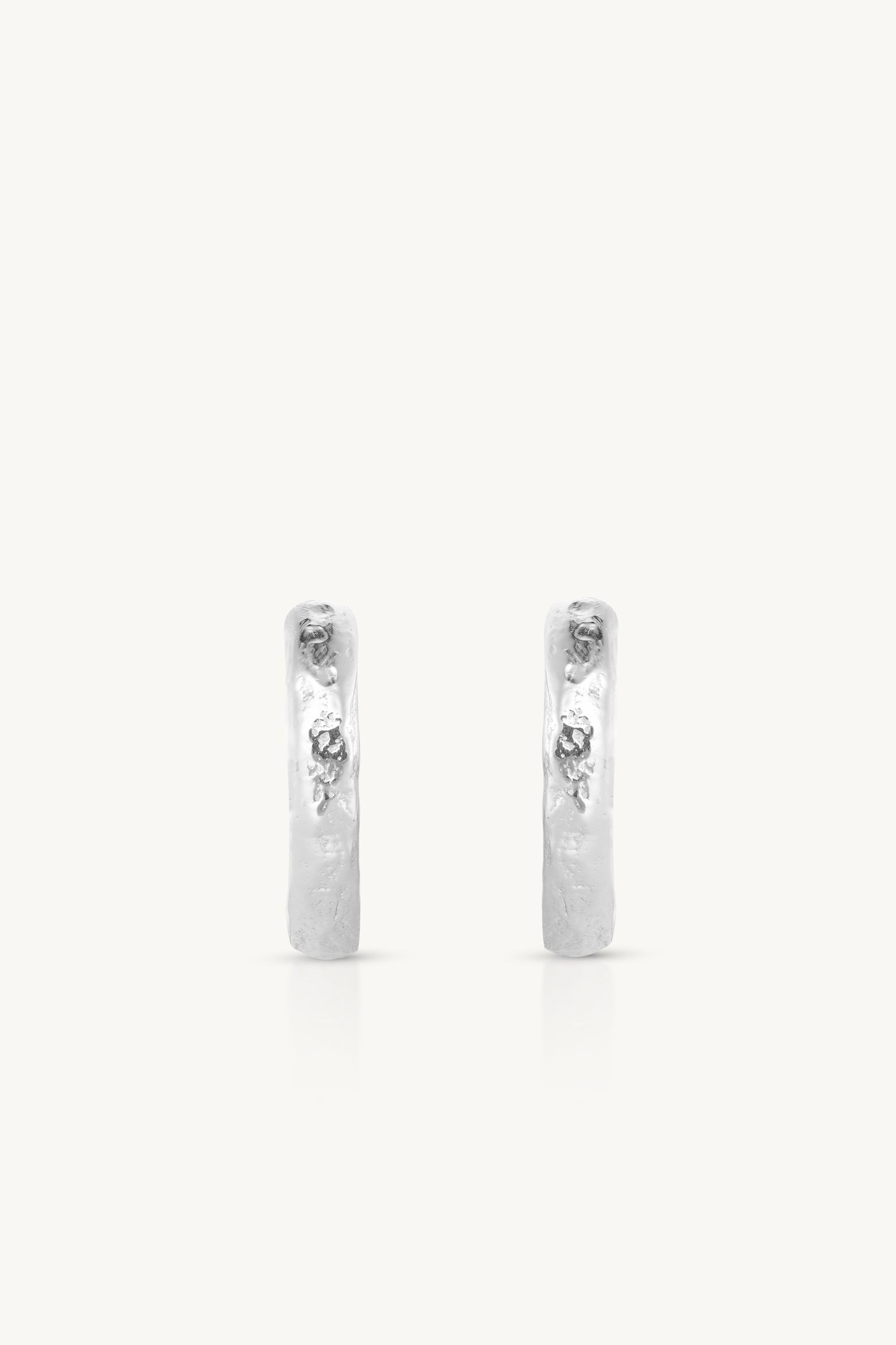 Textured Silver Huggie Hoop Earrings for Women - Small Size Hypoallergenic Minimalist Studs - Perfect for Everyday Wear, Gifts & Special Occasions