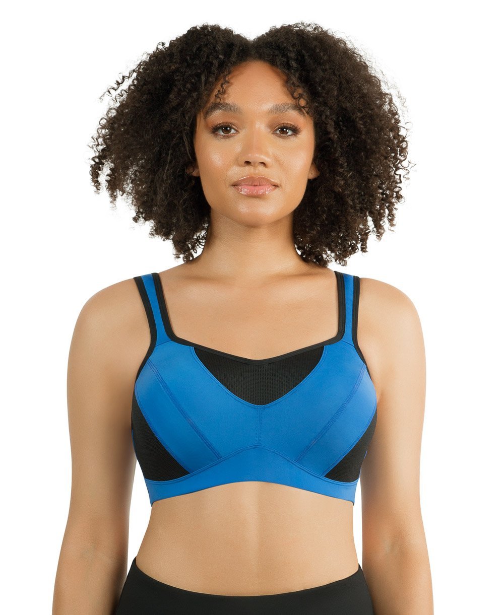 Parfait Dynamic Padded Performance Sports Bra - Nautical Blue | High Support Workout Bra for Running, Yoga & Gym