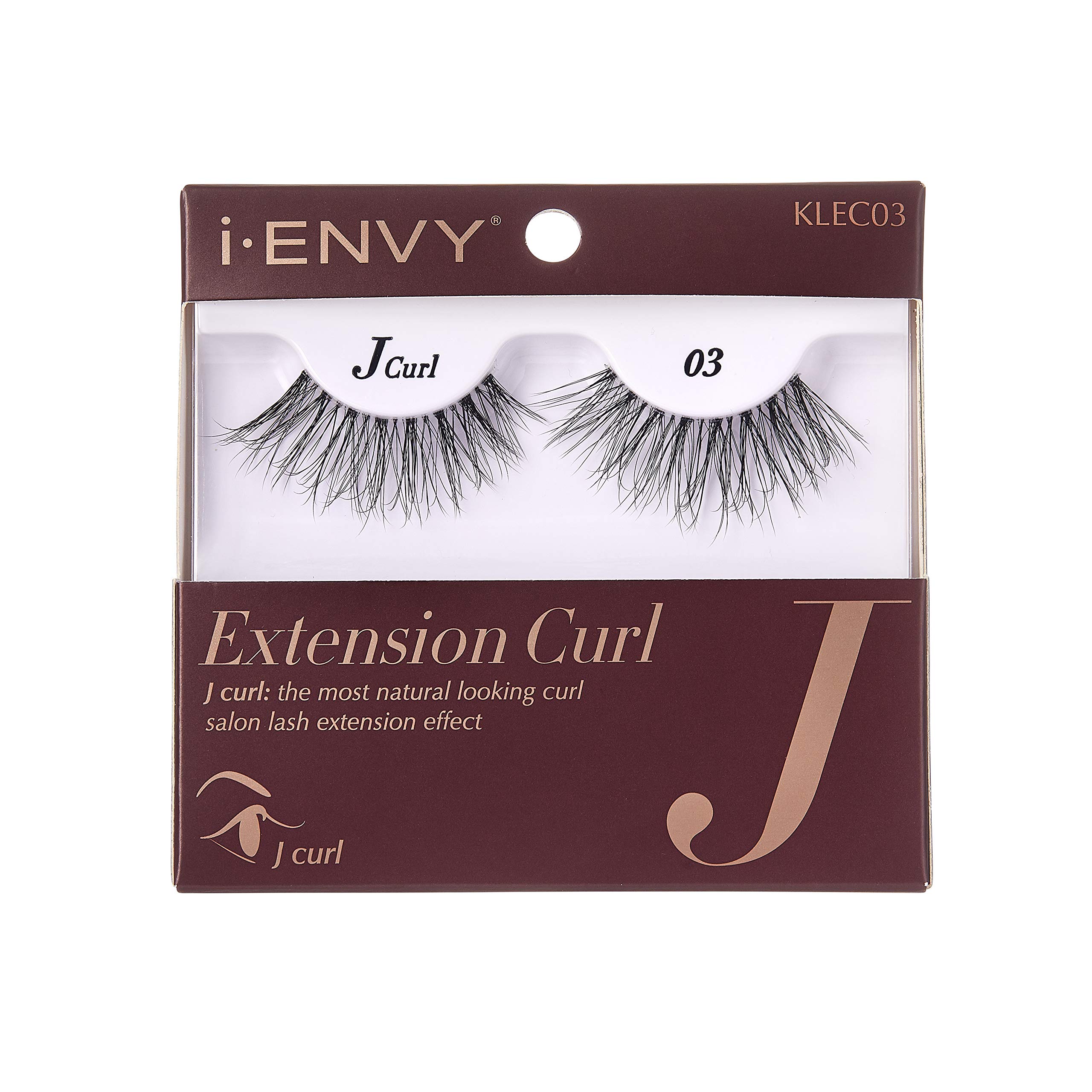 i-Envy 2 Pairs False Eyelashes - J Curl Natural Lashes for Salon Lash Extension Effect | Perfect for Daily Wear, Parties & Special Occasions