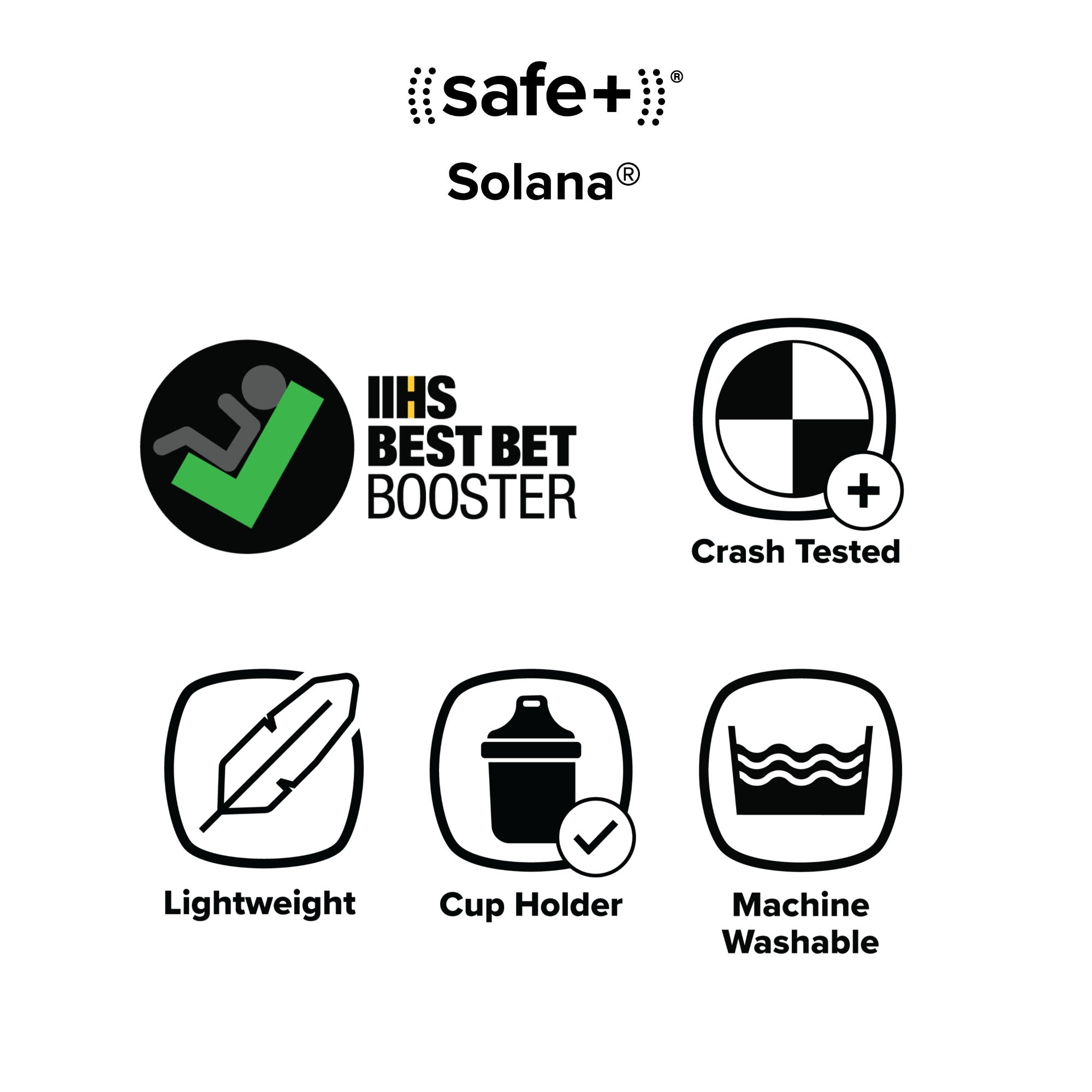 Diono Solana Backless Booster Car Seat - 2 Pack | Lightweight & Portable for Travel, School Carpool & Everyday Use