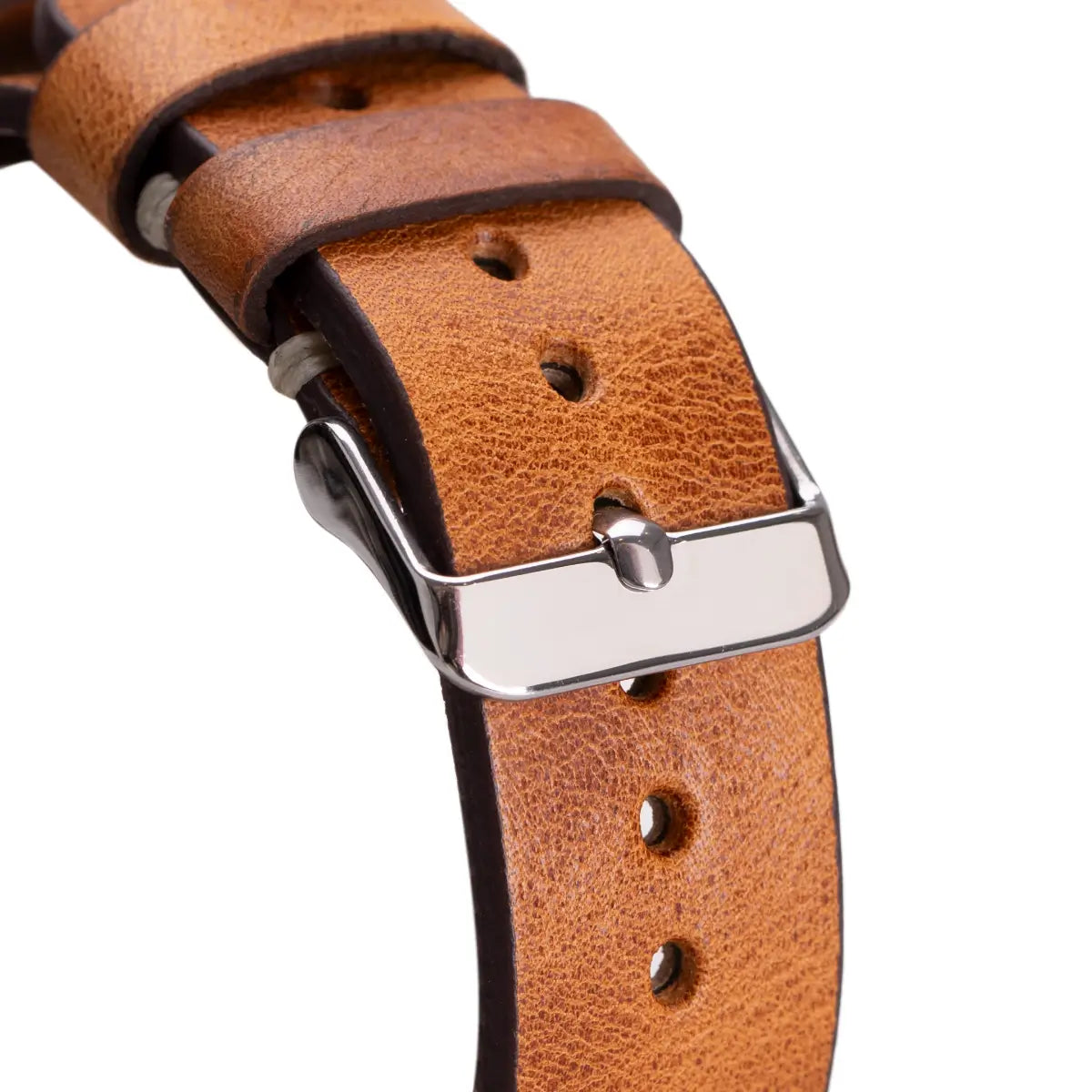 Premium Camel Brown Genuine Leather Cuff Strap for Apple Watch Series 9/8/7/SE - Adjustable Luxury Replacement Band for Work, Gym & Everyday Wear