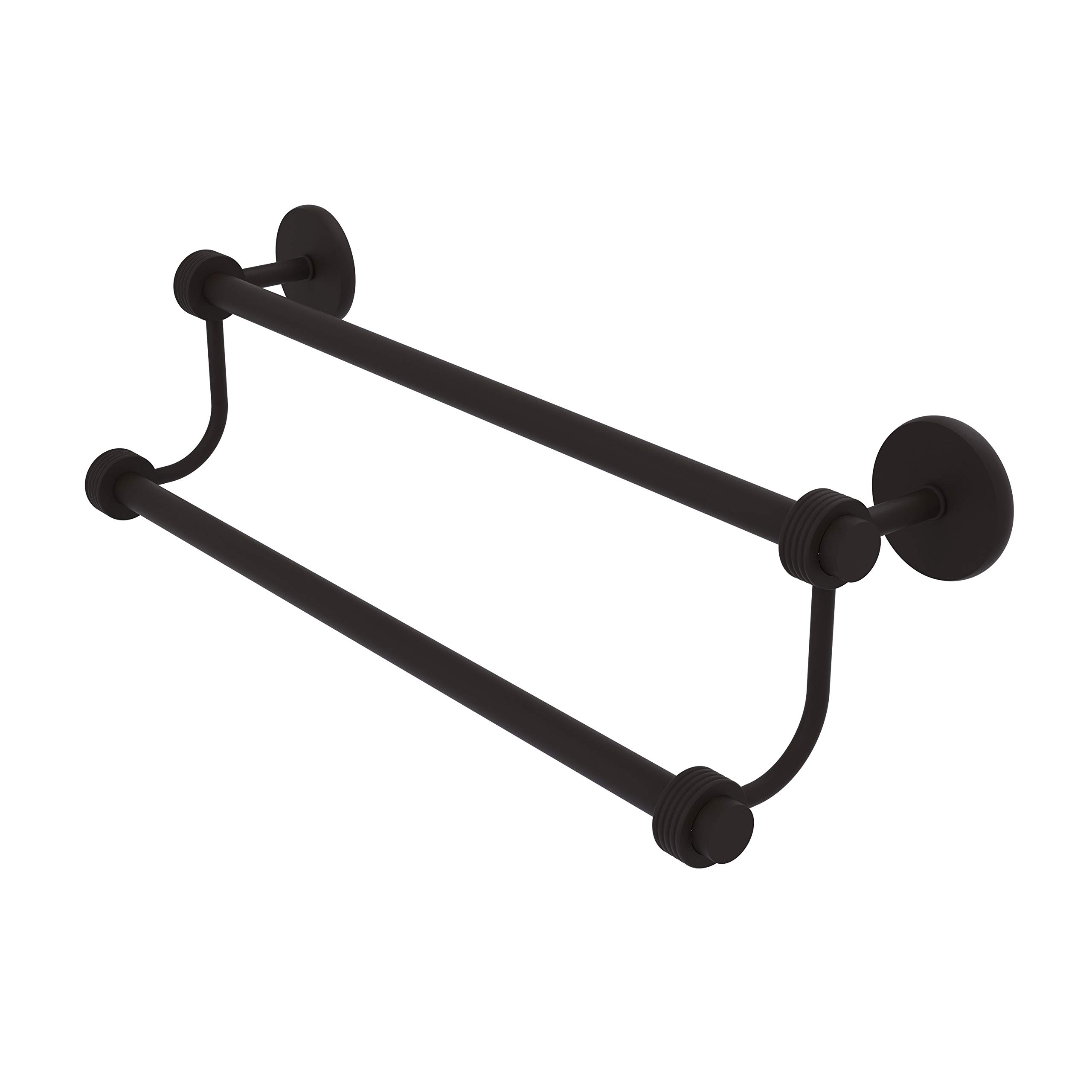 Allied Brass 7272G/30 30 Inch Oil Rubbed Bronze Double Towel Bar - Bathroom Wall Mounted Towel Holder for Spa, Hotel & Home Decor