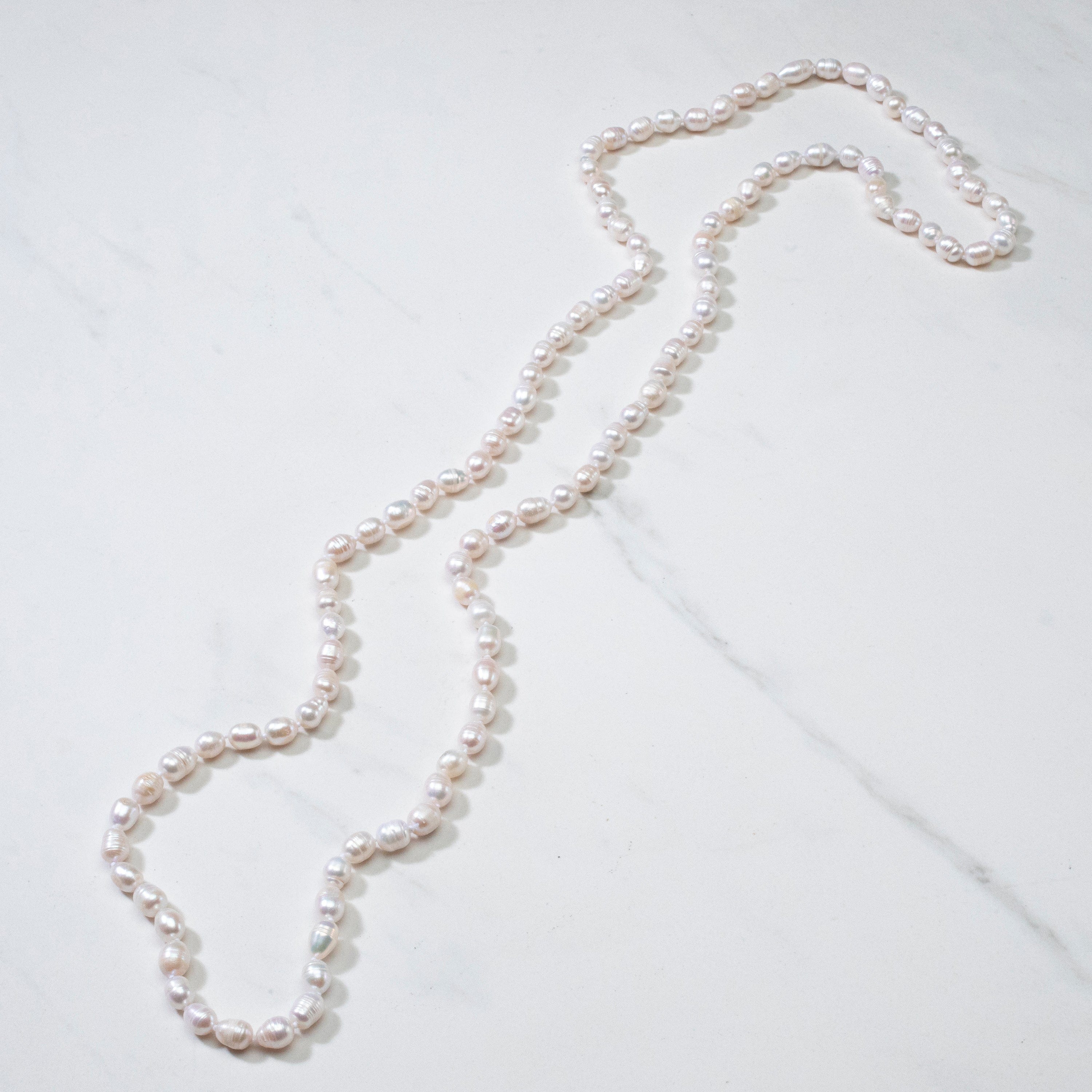 54 Genuine Cultured Freshwater Pearl Necklace - 8-10mm Round Beads, Elegant Jewelry Gift for Women, Perfect for Weddings, Parties & Special Occasions