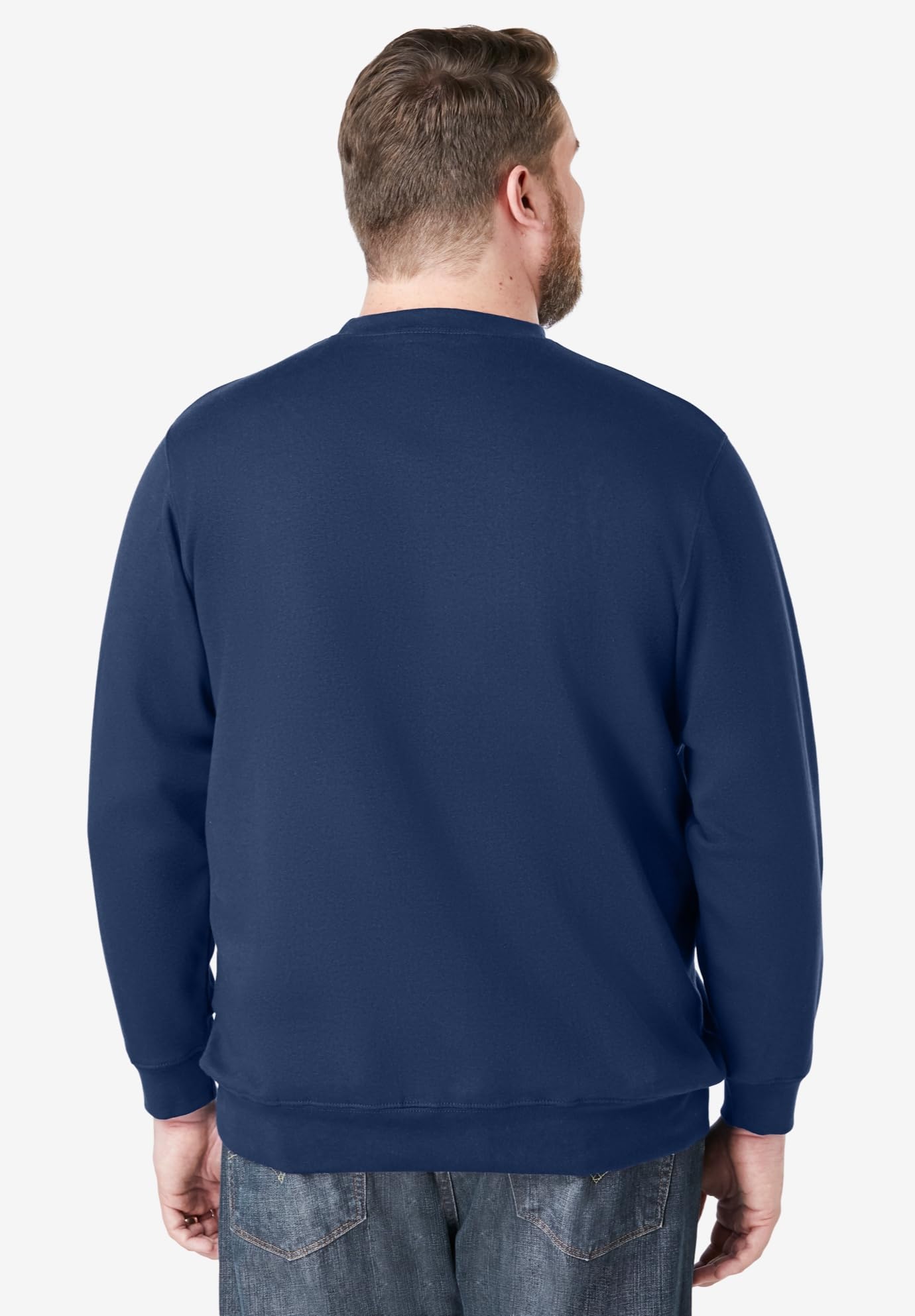 KingSize Men's Big & Tall Fleece Crewneck Sweatshirt - Soft & Warm Winter Pullover for Plus Size Gentlemen - Perfect for Casual Wear, Outdoor Activities & Layering in Cold Weather