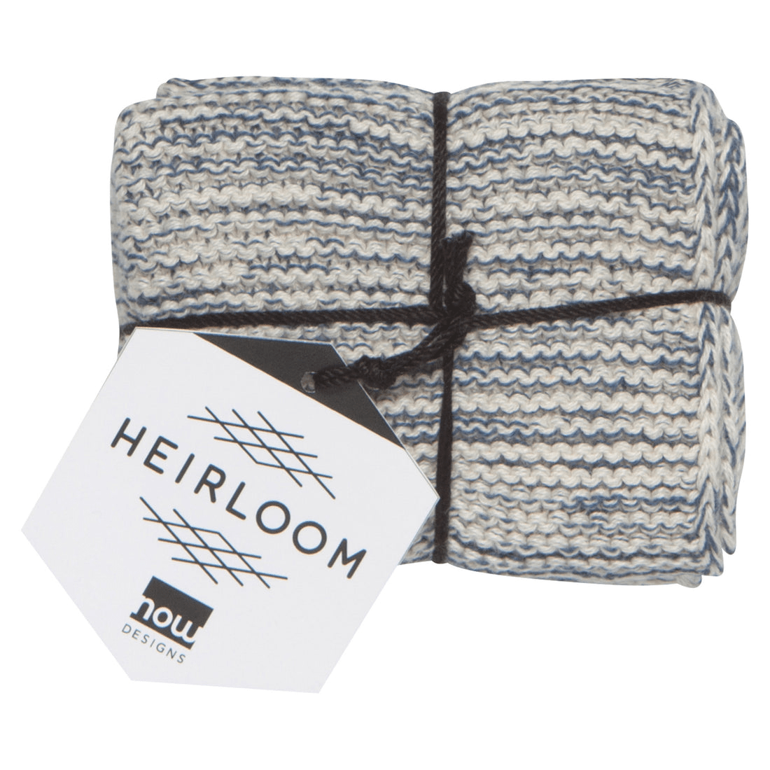 Premium Midnight Blue Knit Dishcloths Set of 2 - Soft & Absorbent Cotton Kitchen Towels for Washing Dishes, Cleaning Countertops & Drying Hands - Eco-Friendly Home Essentials