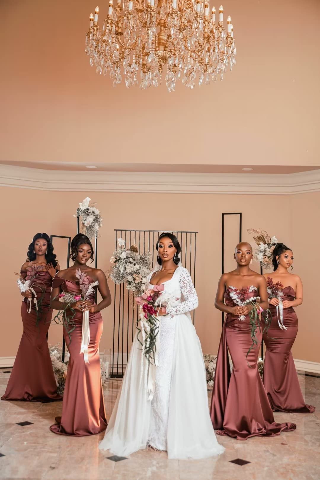 Elegant Off Shoulder Bridesmaid Dresses - Ruching Mermaid Formal Gown for Wedding, Bodycon Satin Prom Dress - Perfect for Weddings, Parties & Special Occasions