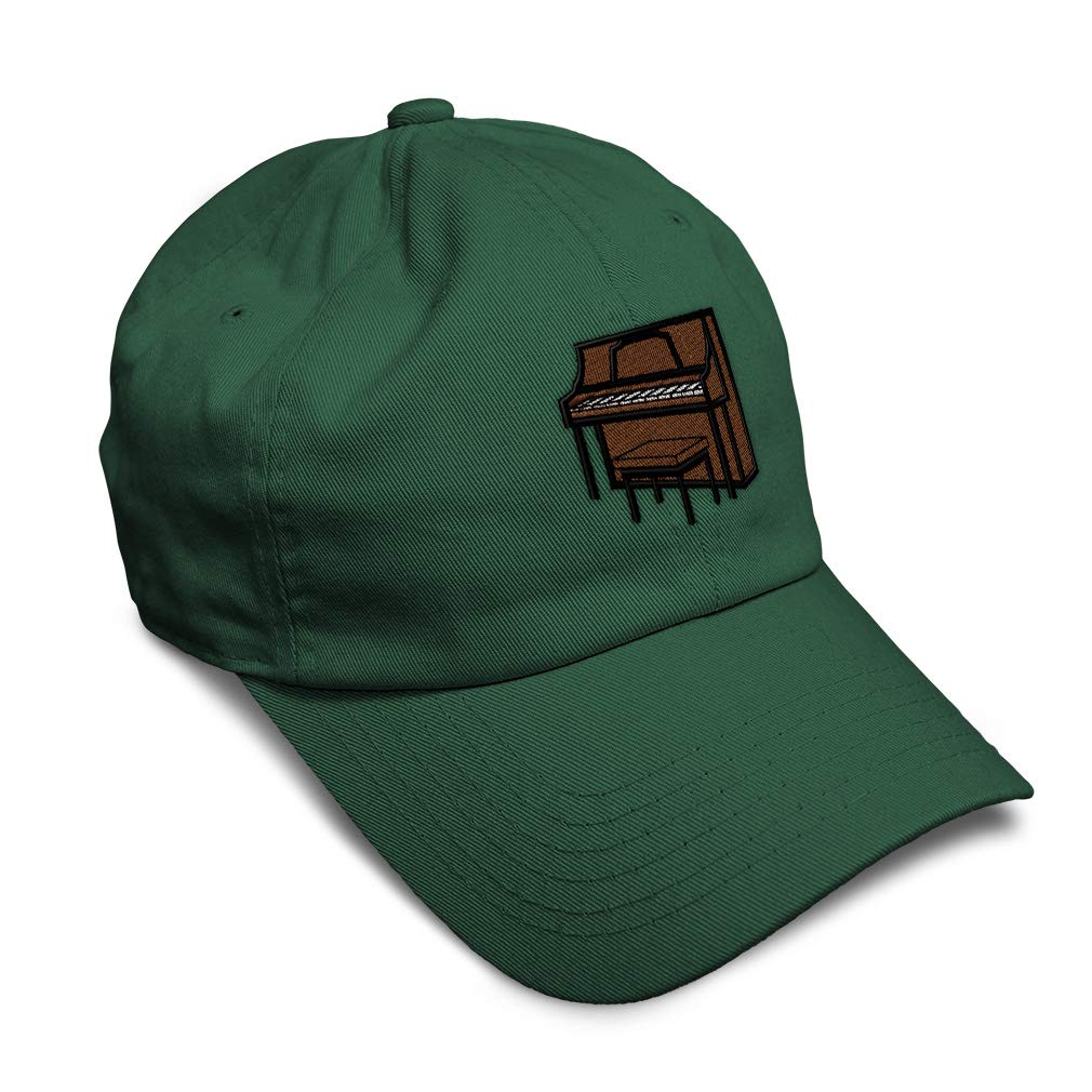 Soft Cotton Baseball Cap with Upright Piano & Music Notes Embroidery - Unisex Dad Hat for Men & Women | Perfect for Music Lovers, Piano Players & Casual Wear