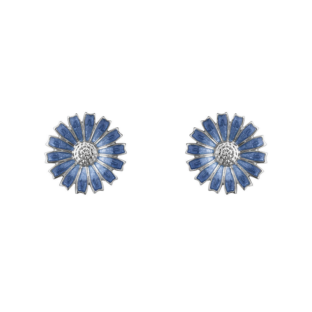 Blue Daisy Stud Earrings for Women - Dainty Floral Earrings for Everyday Wear | Perfect Gift for Her, Birthday, Anniversary, Wedding | Hypoallergenic & Comfortable