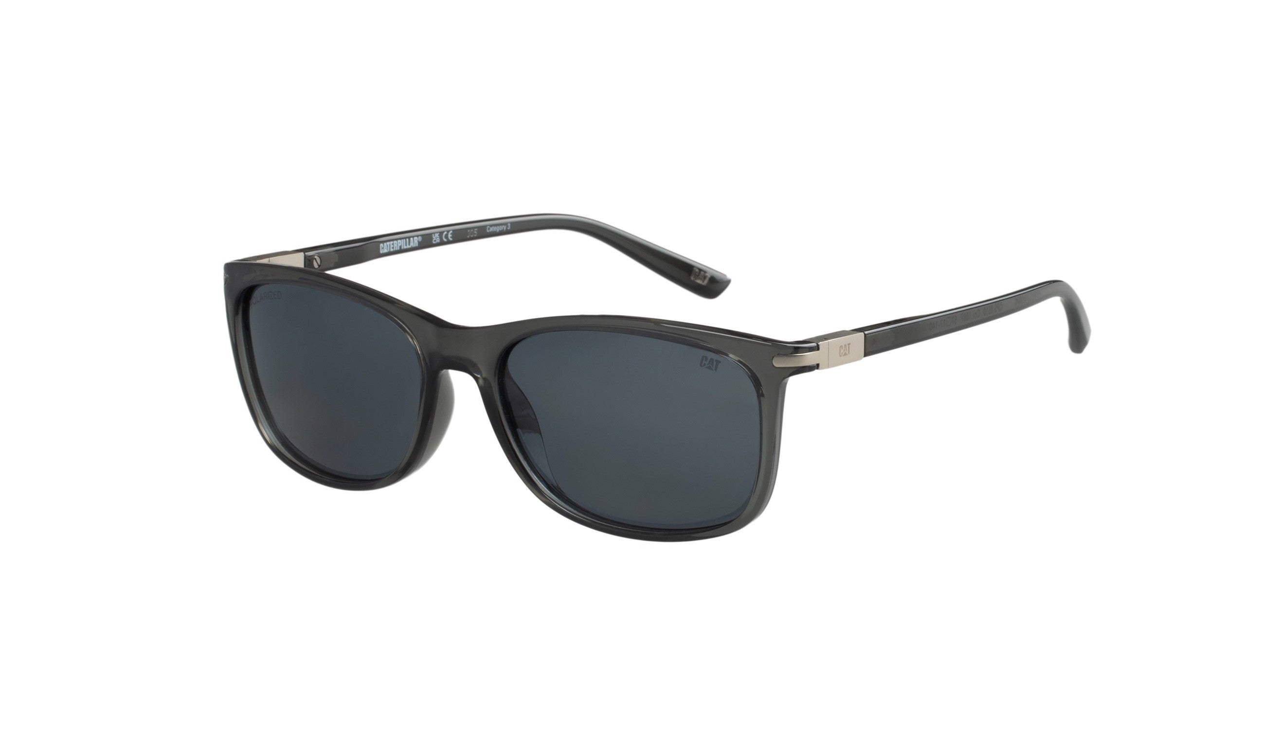 Stylish Gloss Grey Sunglasses with Smoke Lens - UV Protection & Polarized for Outdoor Activities, Driving, and Fashion