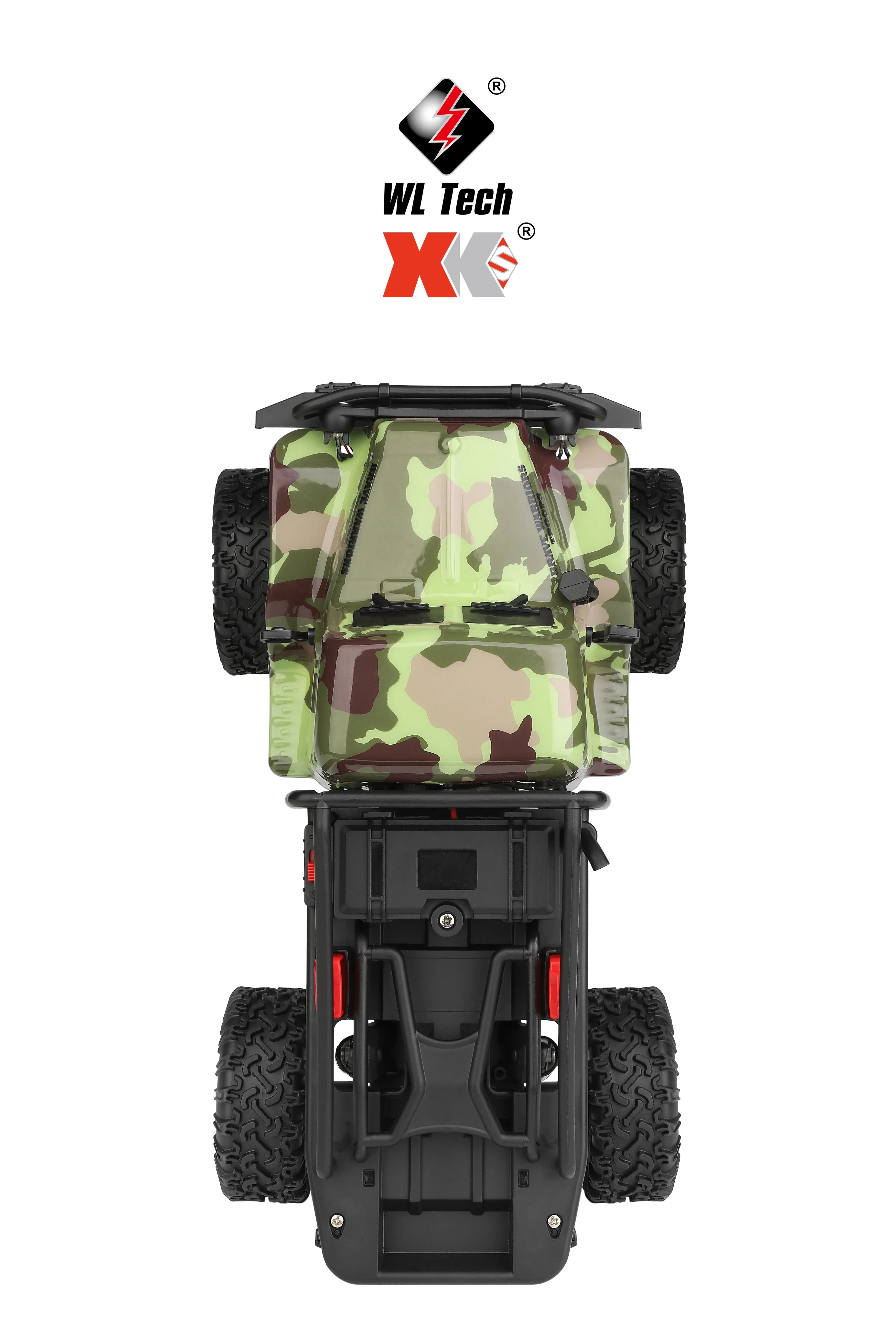 WLTOYS 184021 1/18 Scale 4WD RC Crawler Car with LED Lights, 2-Speed Transmission & Camo Shell - Off-Road Adventure Vehicle for Kids and Adults, Perfect for Rock Crawling, Trail Driving and Backyard Racing