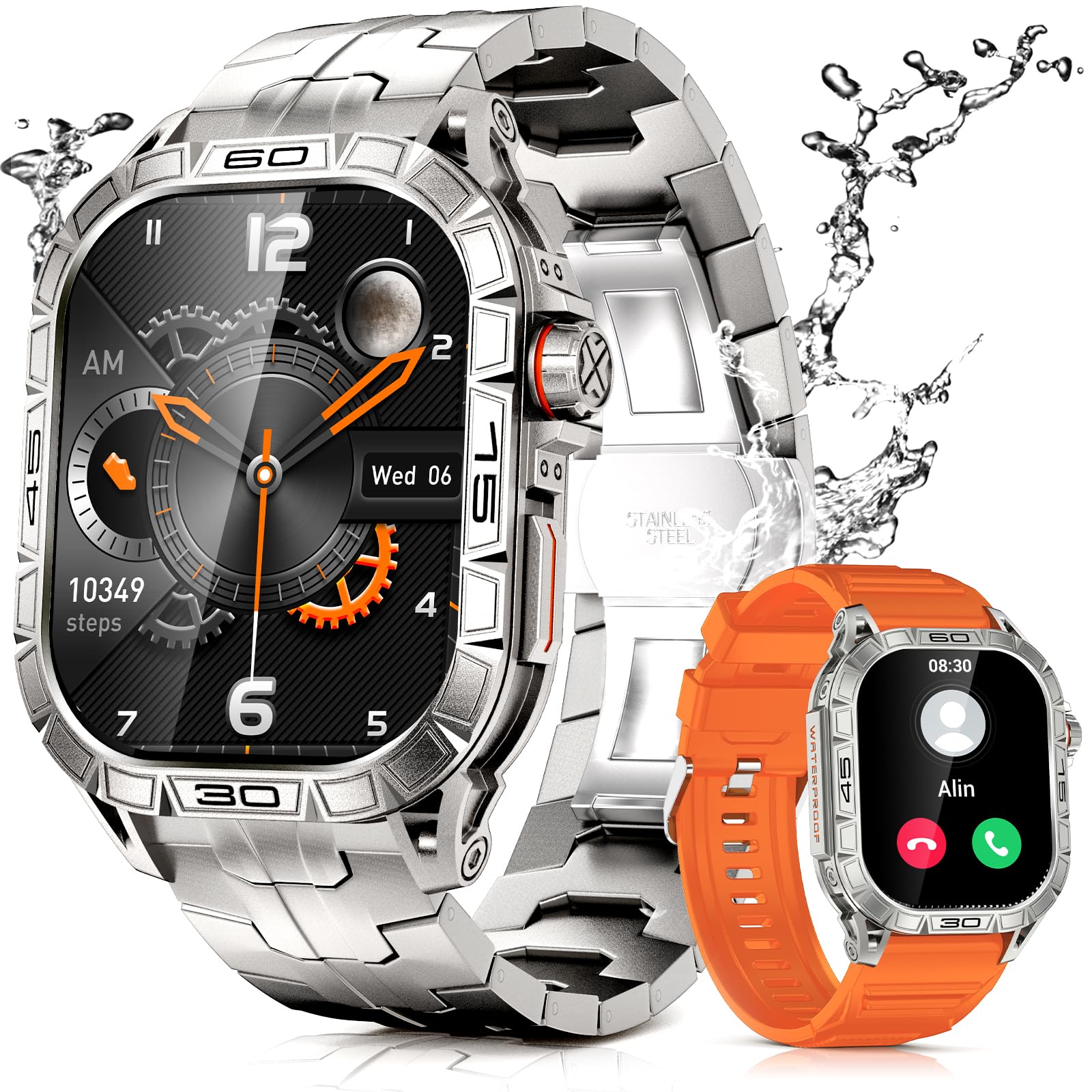 Military Smart Watch for Men - 1.96