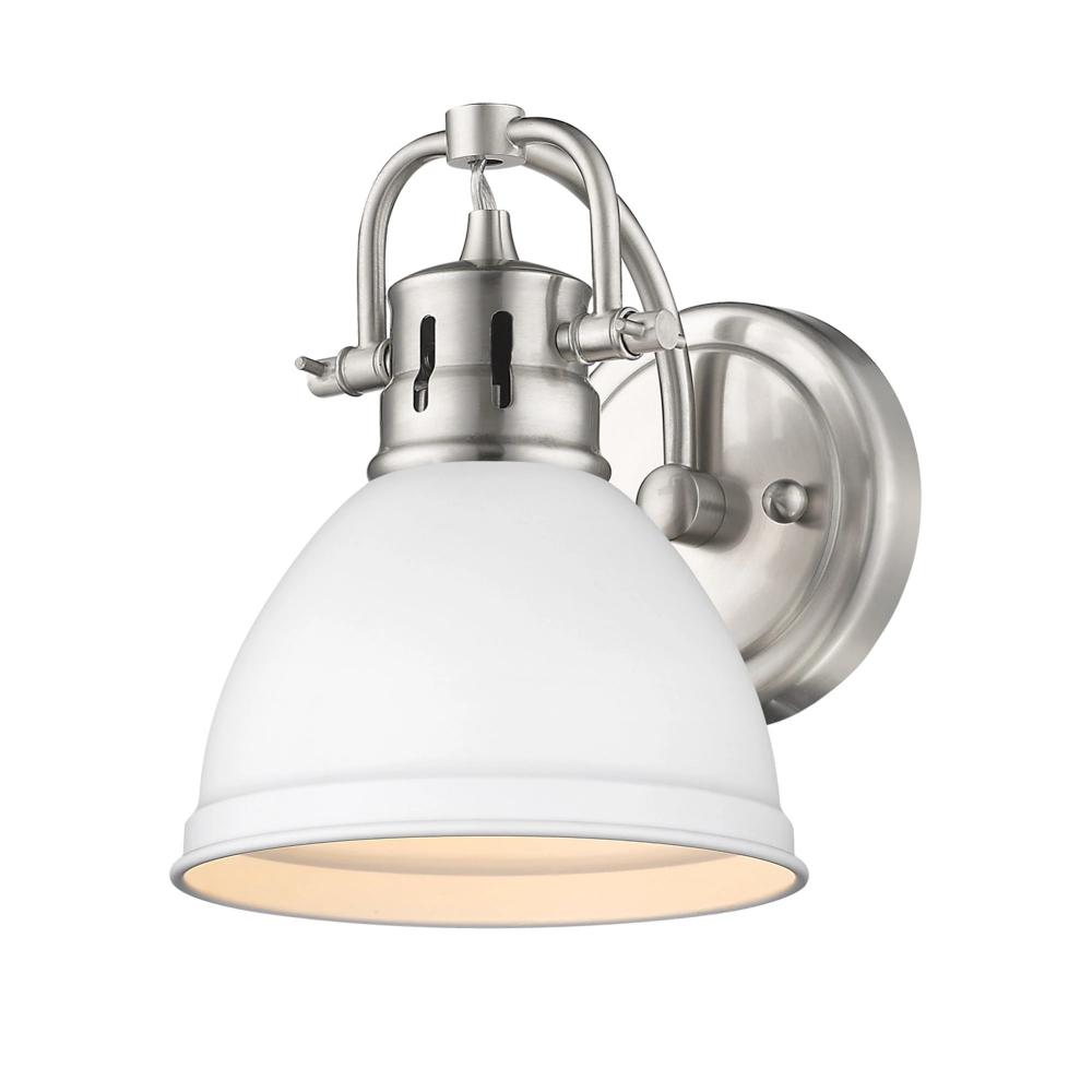 Elm 1-Light Bathroom Vanity Light Fixture in Pewter Finish - Perfect for Modern Bathroom, Powder Room, and Spa Decor