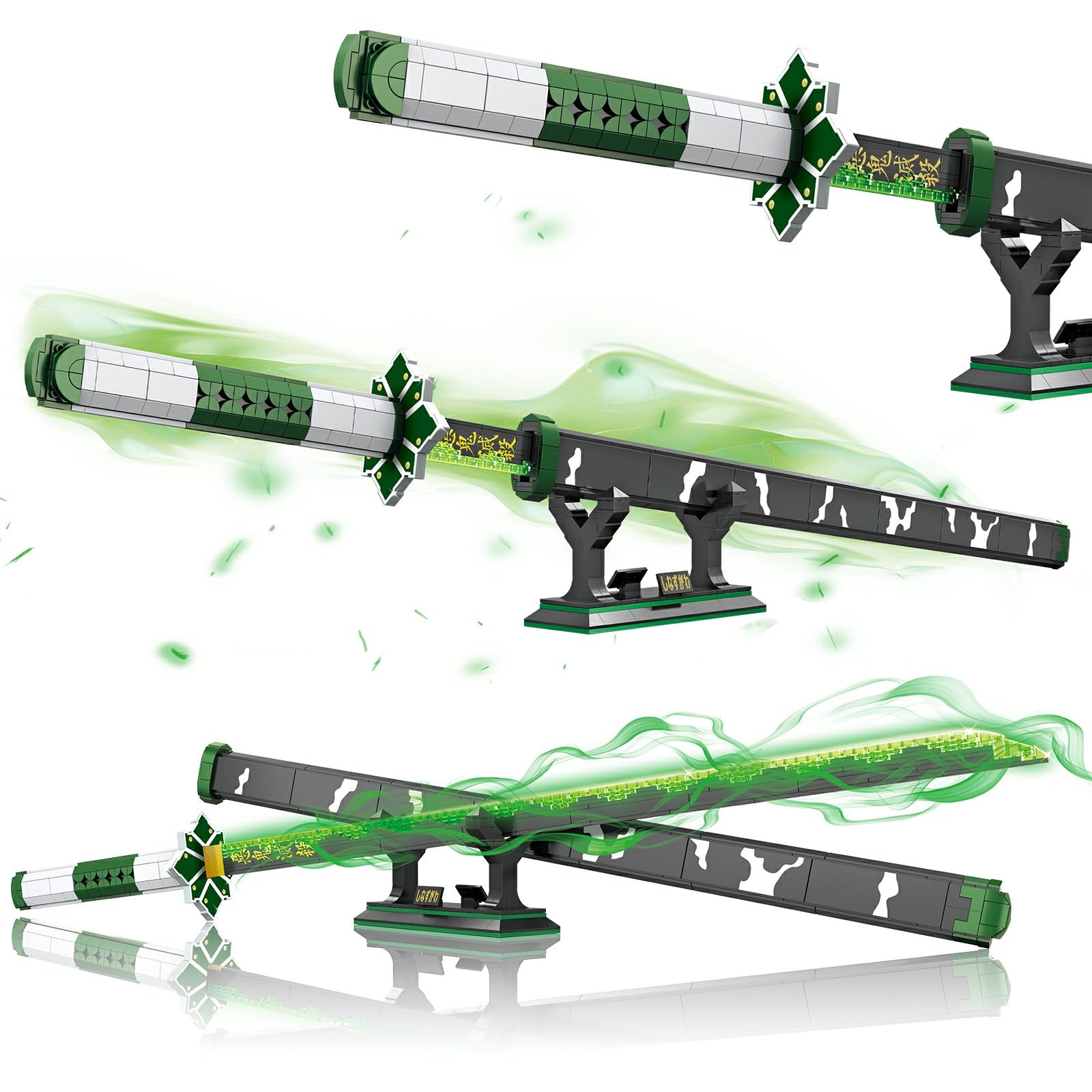 710-Piece Samurai Sword Building Blocks Kit - Long Katana with Scabbard & Display Stand - Anime Cosplay Toy for Kids & Collectors - Perfect Gift for Birthday & Japanese Culture Enthusiasts - Role Play, Display & Collection
