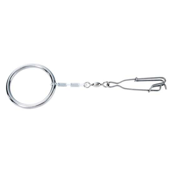 Stainless Steel Kite Ring with Long Line Snap - Durable Fishing Accessory for Saltwater & Freshwater Angling