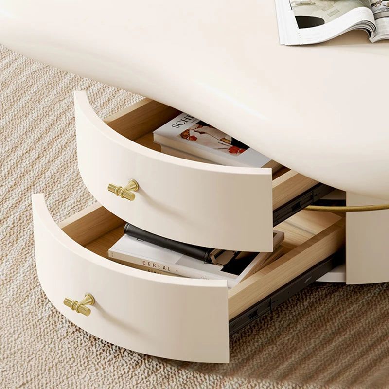 Modern Designer Coffee Table with Drawers - Stylish Living Room Furniture for Small Spaces, Home Office & Apartment Decor