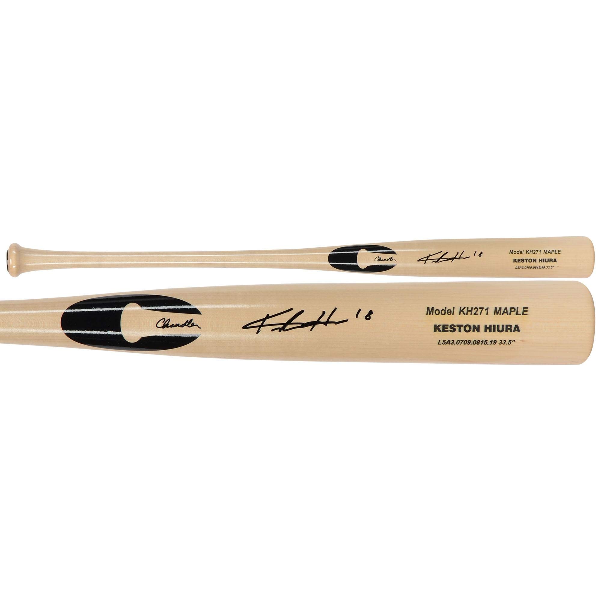 Keston Hiura Milwaukee Brewers Autographed Game Model Baseball Bat - Official MLB Collectible for Fans & Memorabilia Display