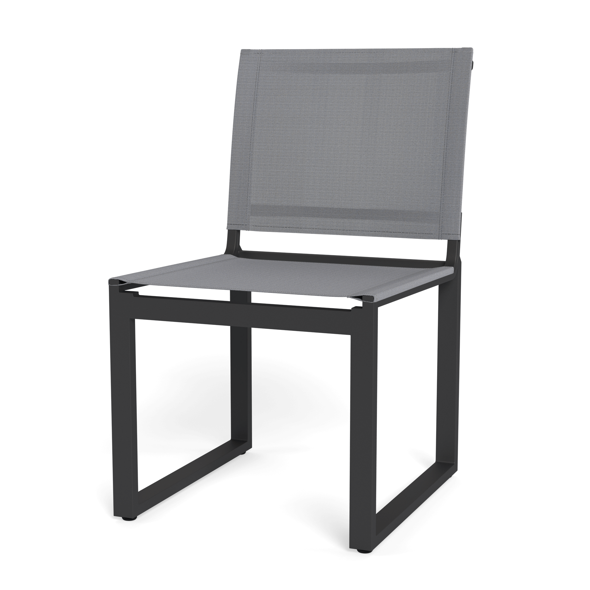Hayman Aluminum Armless Dining Chair - Modern Outdoor Patio Furniture for Garden, Poolside, and Restaurant Use