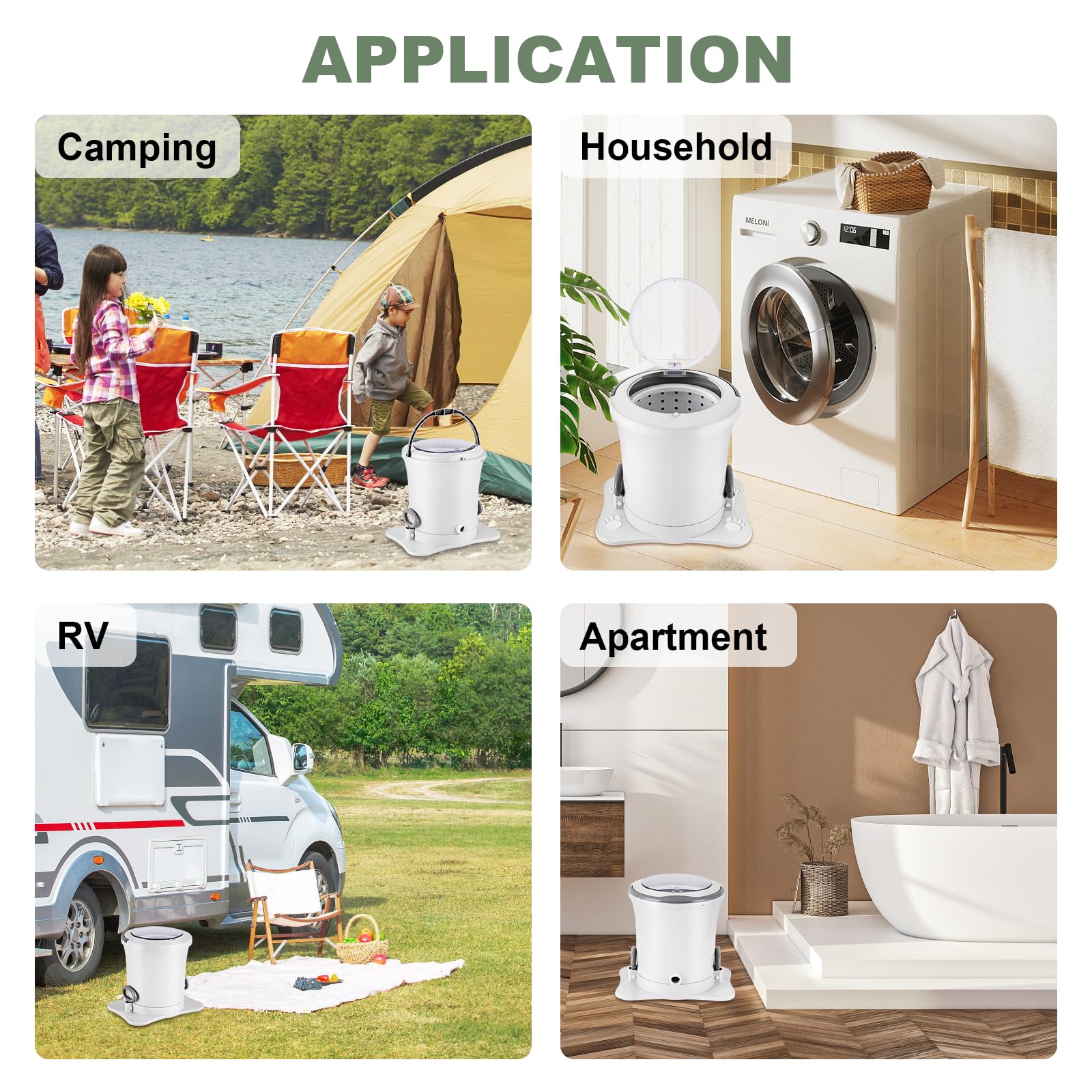Portable Manual Clothes Dryer - Compact Non-Electric Laundry Spinner for RV, Camping, Travel | Perfect for Apartments, Dorms & Small Spaces | Quick-Dry Solution for Outdoor Adventures & Emergency Use