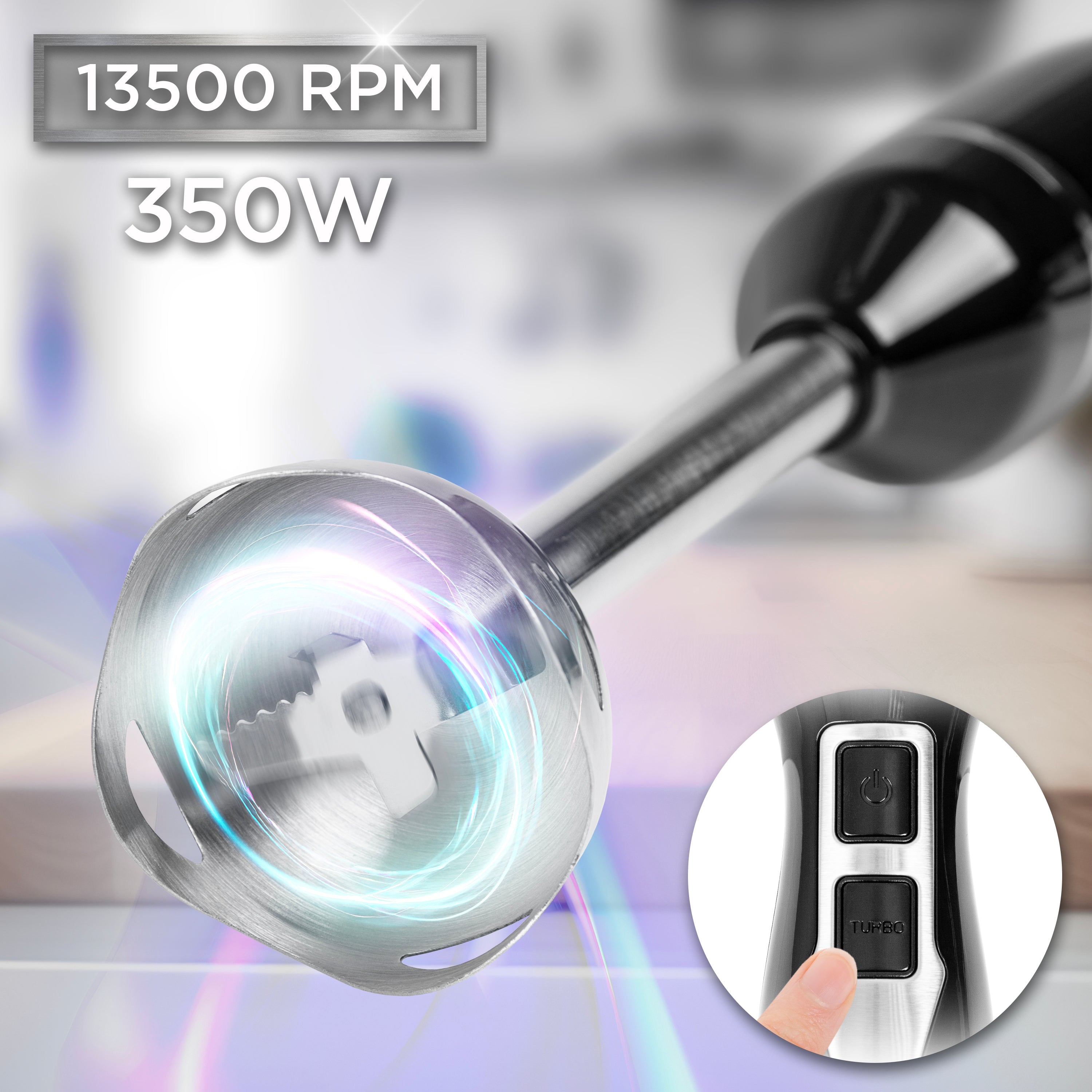 Duronic HB35 350W Electric Hand Blender Set - Immersion Stick, Whisk, Masher, 0.6L Smoothie Cup, Vegetable Spiralizer & Mini Food Chopper - Perfect for Baby Food, Purees, Soups & Healthy Smoothies at Home