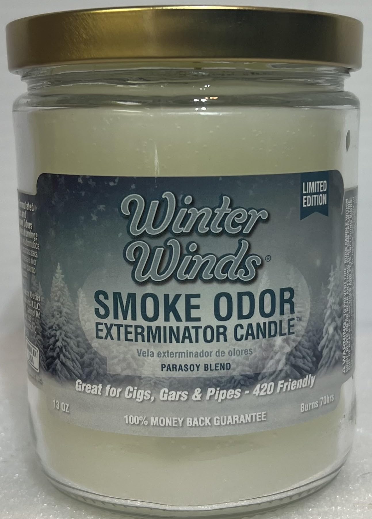 Blue Serenity Smoke Odor Eliminator Candle - 13oz Jar (8-Pack) with Winter Wind, Ocean Breeze, Nag Champa, Bamboo Breeze, Island Rain, Sea Glass & Sandalwood Scents - Perfect for Home, Office, Yoga Studio and Meditation Spaces
