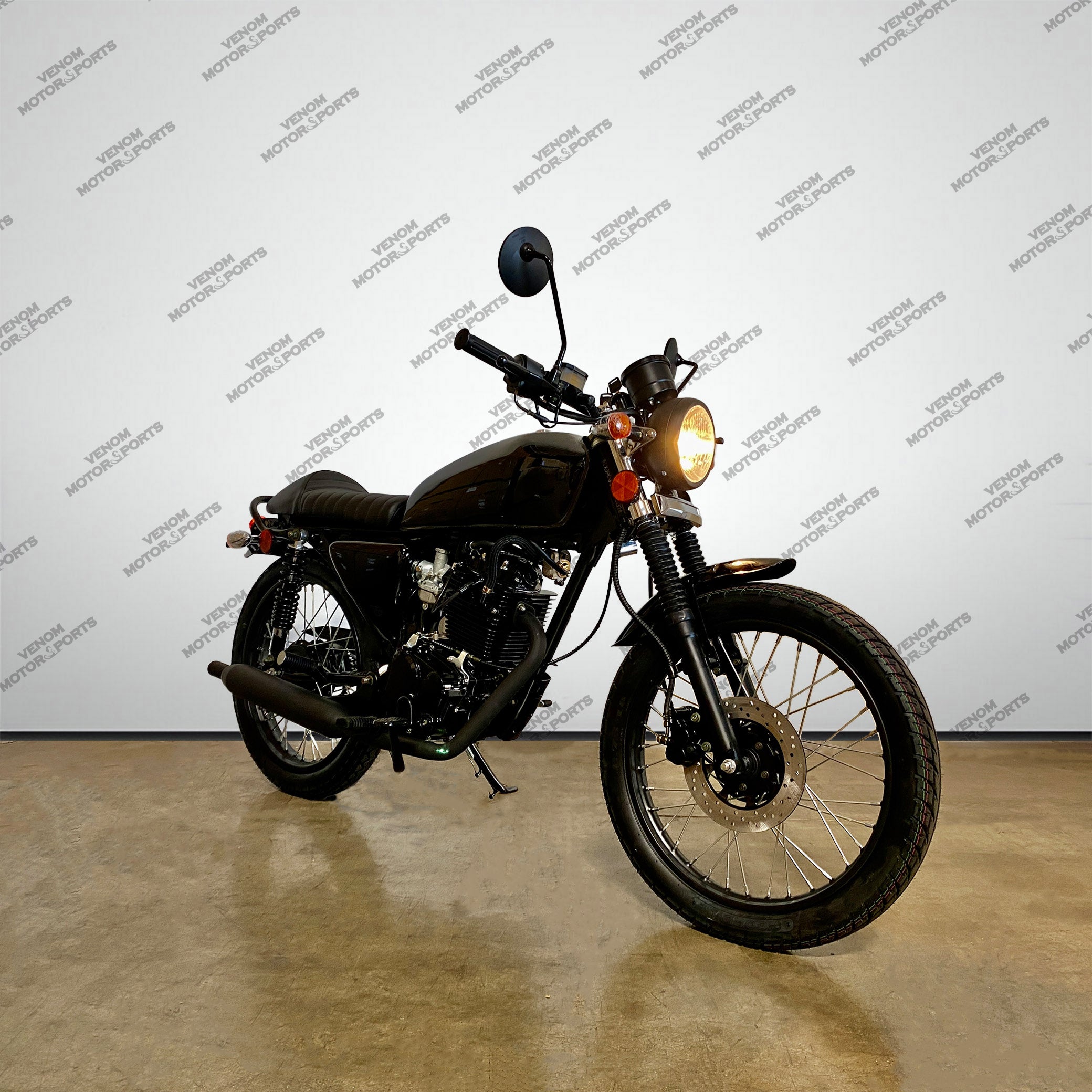 Venom Sportster 250cc Chopper Motorcycle - 5-Speed Manual Transmission for Cruising & Urban Commuting | Perfect for Beginners & City Riders