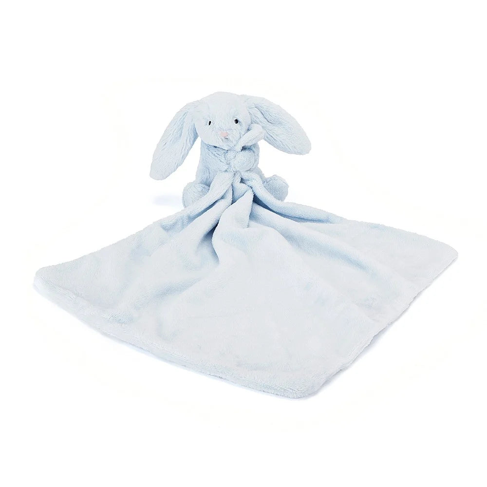 Soft Plush Bashful Blue Bunny Soother - Cute Comfort Toy for Babies & Toddlers - Perfect for Nursery, Bedtime, and Travel