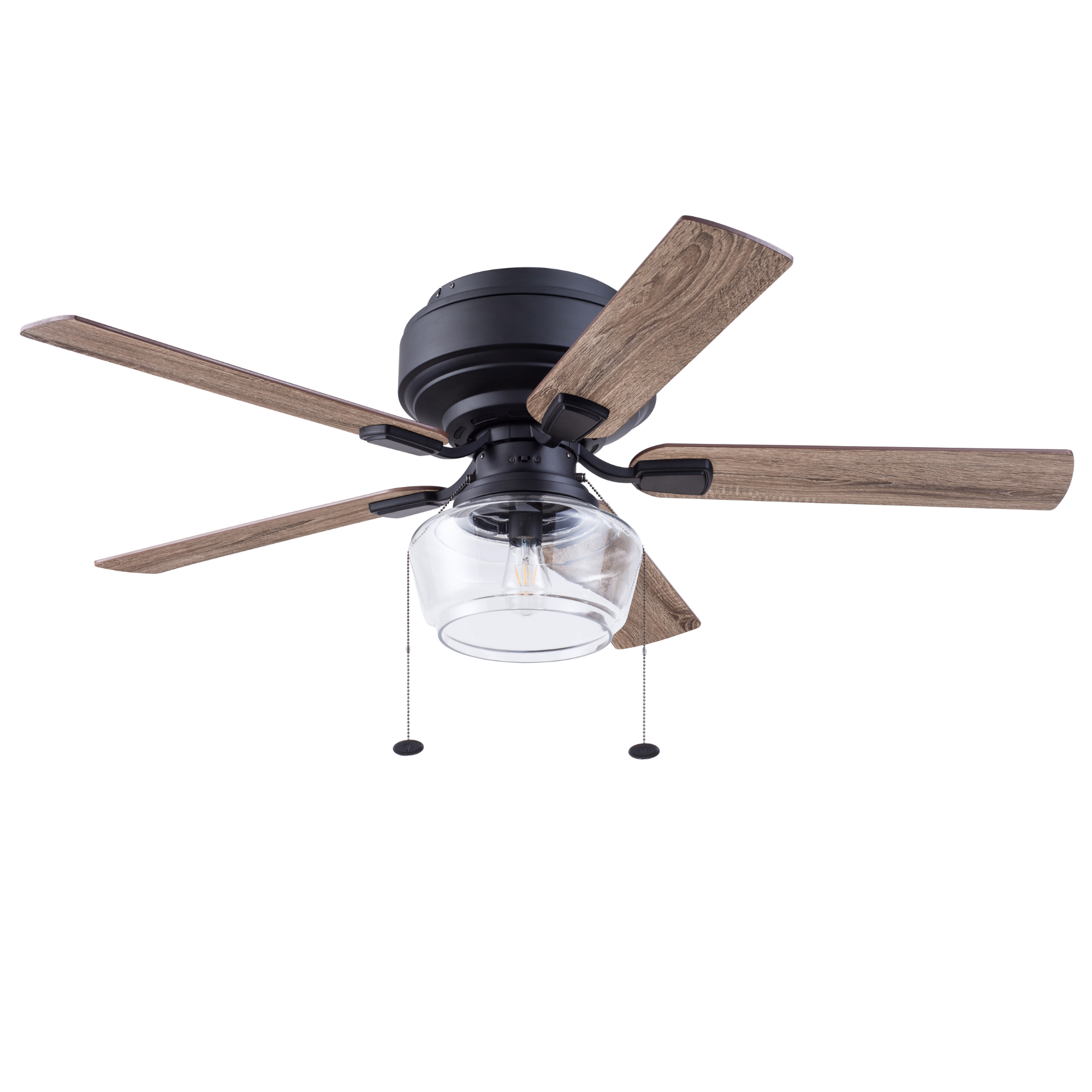 52 Inch MaCenna Ceiling Fan with Pull Chain - Matte Black Finish, Quick Attach™ Technology for Easy Installation - Perfect for Living Room, Bedroom & Outdoor Spaces