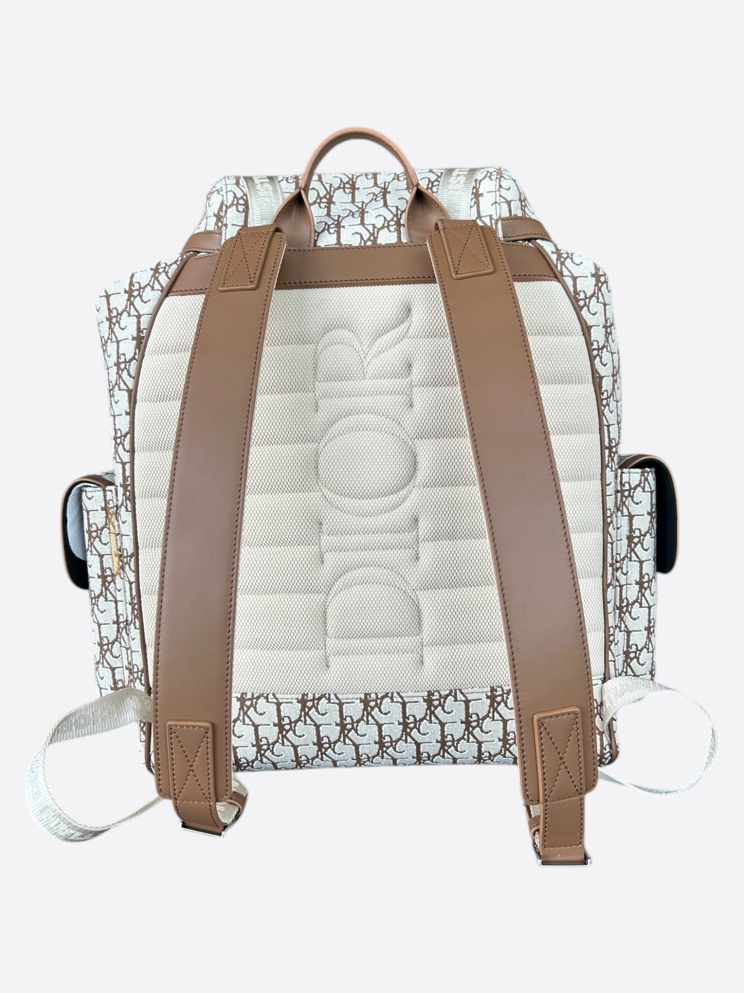 Dior Cactus Jack Beige & Brown Oblique Hit The Road Backpack - Stylish Luxury Travel Backpack for Men & Women | Perfect for Travel, Work & Daily Commute