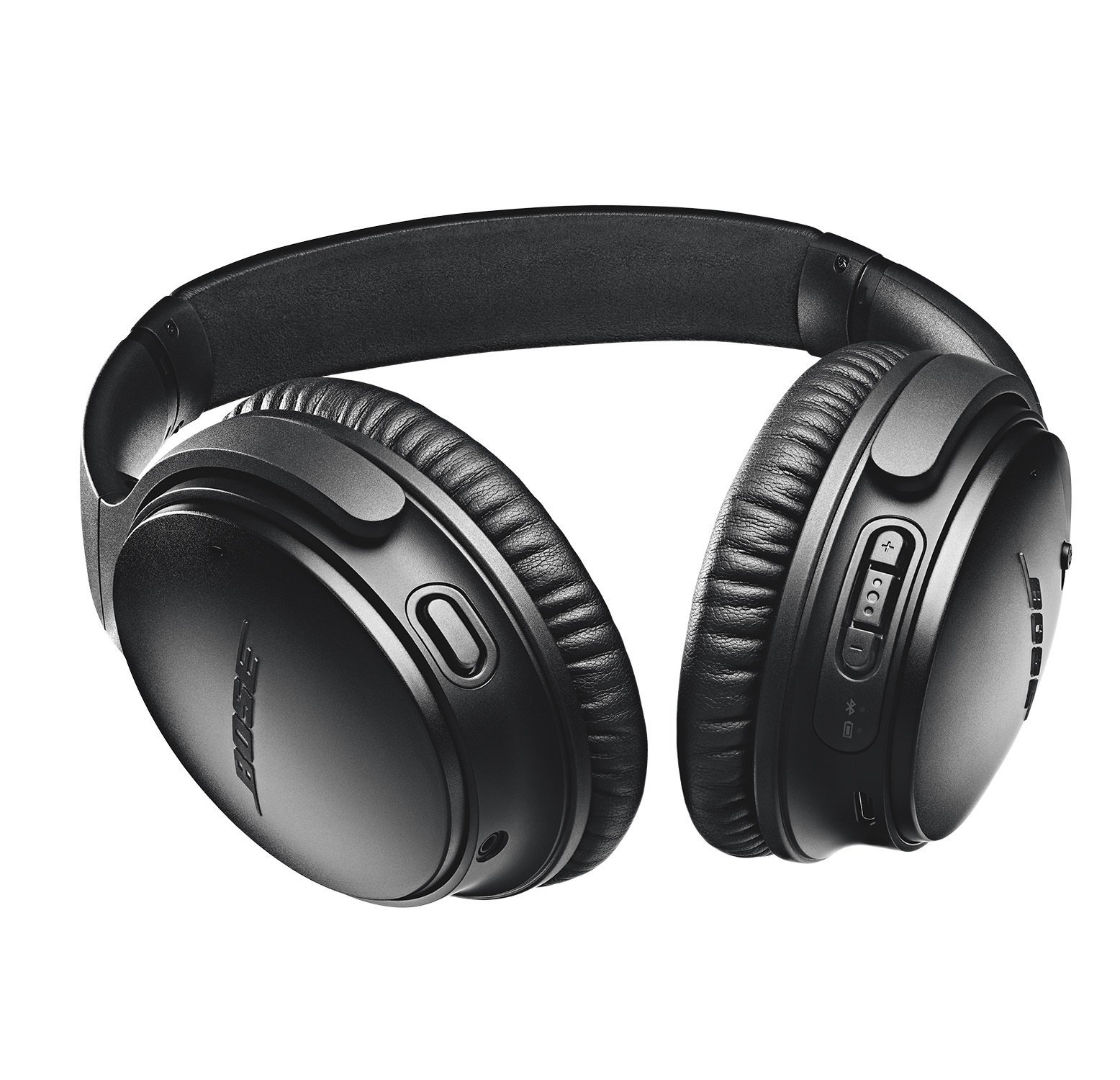 Bose QuietComfort 35 II Wireless Bluetooth Noise Cancelling Headphones - Black (Renewed) | Premium Sound for Travel, Work & Home Use