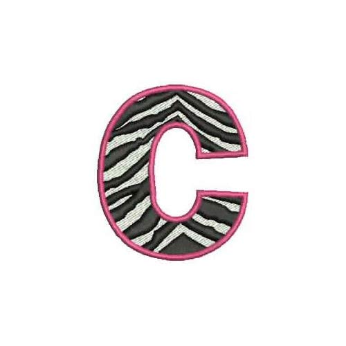 Threadart Machine Embroidery Design Bundles - Zebra Alphabet Caps (1) - USB Stick Included - Perfect for DIY Projects, Custom Apparel, and Personalized Gifts