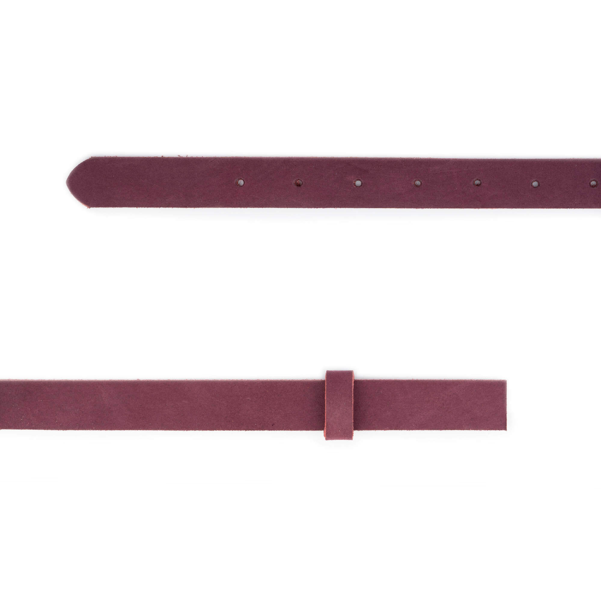 2.5 cm Soft Burgundy Leather Belt Replacement Strap for Montblanc Buckles - Premium Dress Belt for Business & Formal Occasions