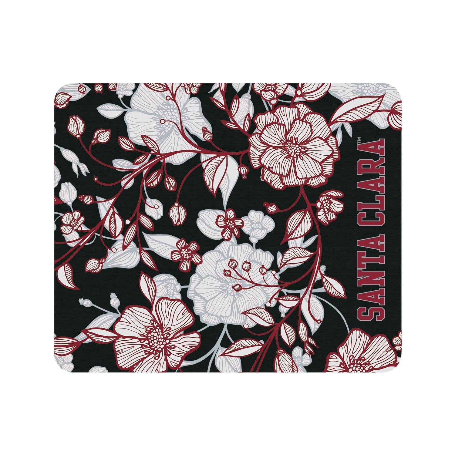 Santa Clara University Mouse Pad - Non-Slip Fabric Desk Mat with Floral Lace Design for Gaming, Office & Home Computer Use