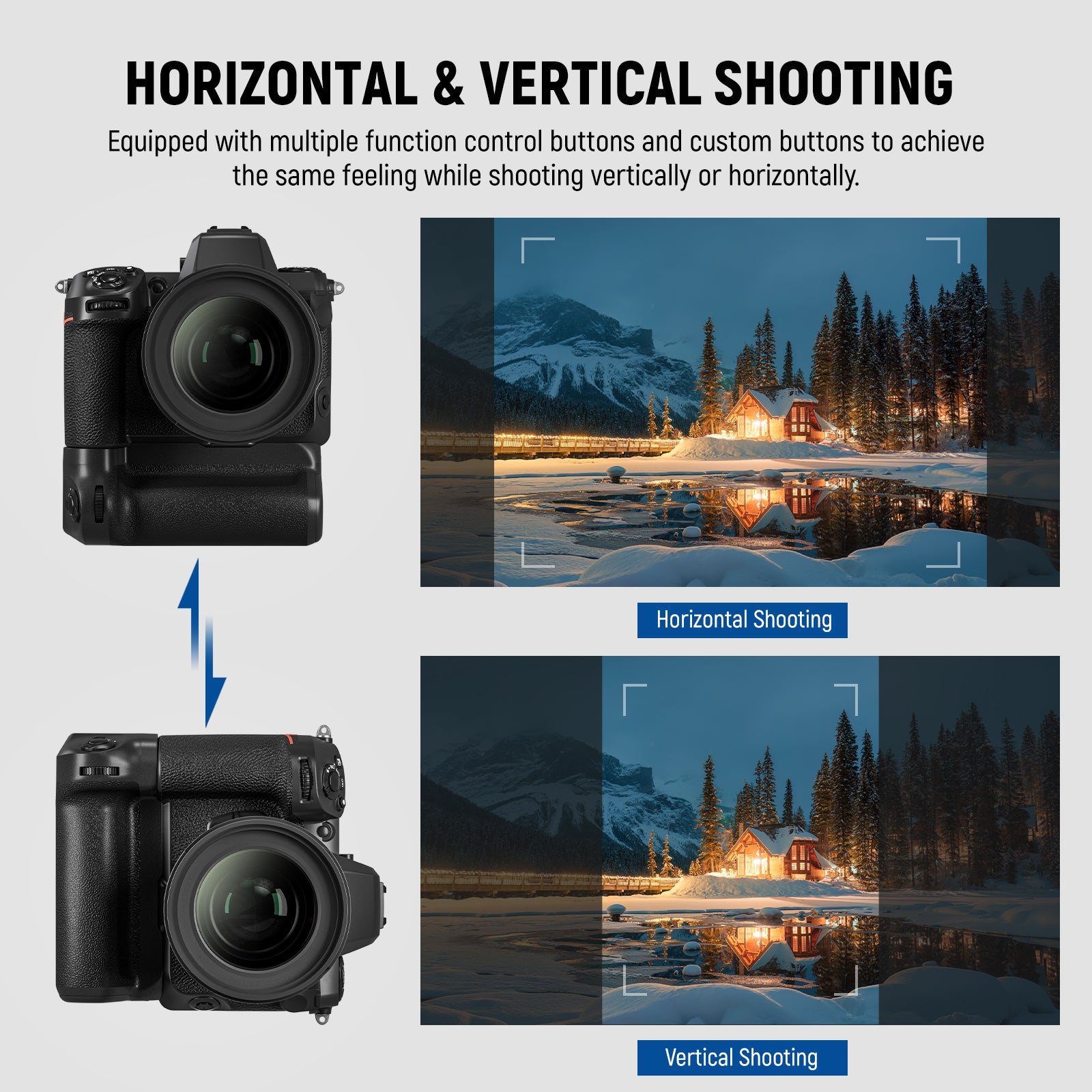 NEEWER MB N12 Vertical Battery Grip for Nikon Z8 Camera - Extra Power & Comfort for Wedding, Sports & Wildlife Photography